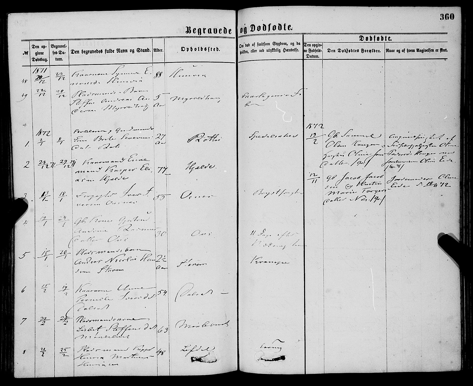 Eid sokneprestembete, AV/SAB-A-82301/H/Haa/Haaa/L0010: Parish register (official) no. A 10, 1867-1878, p. 360