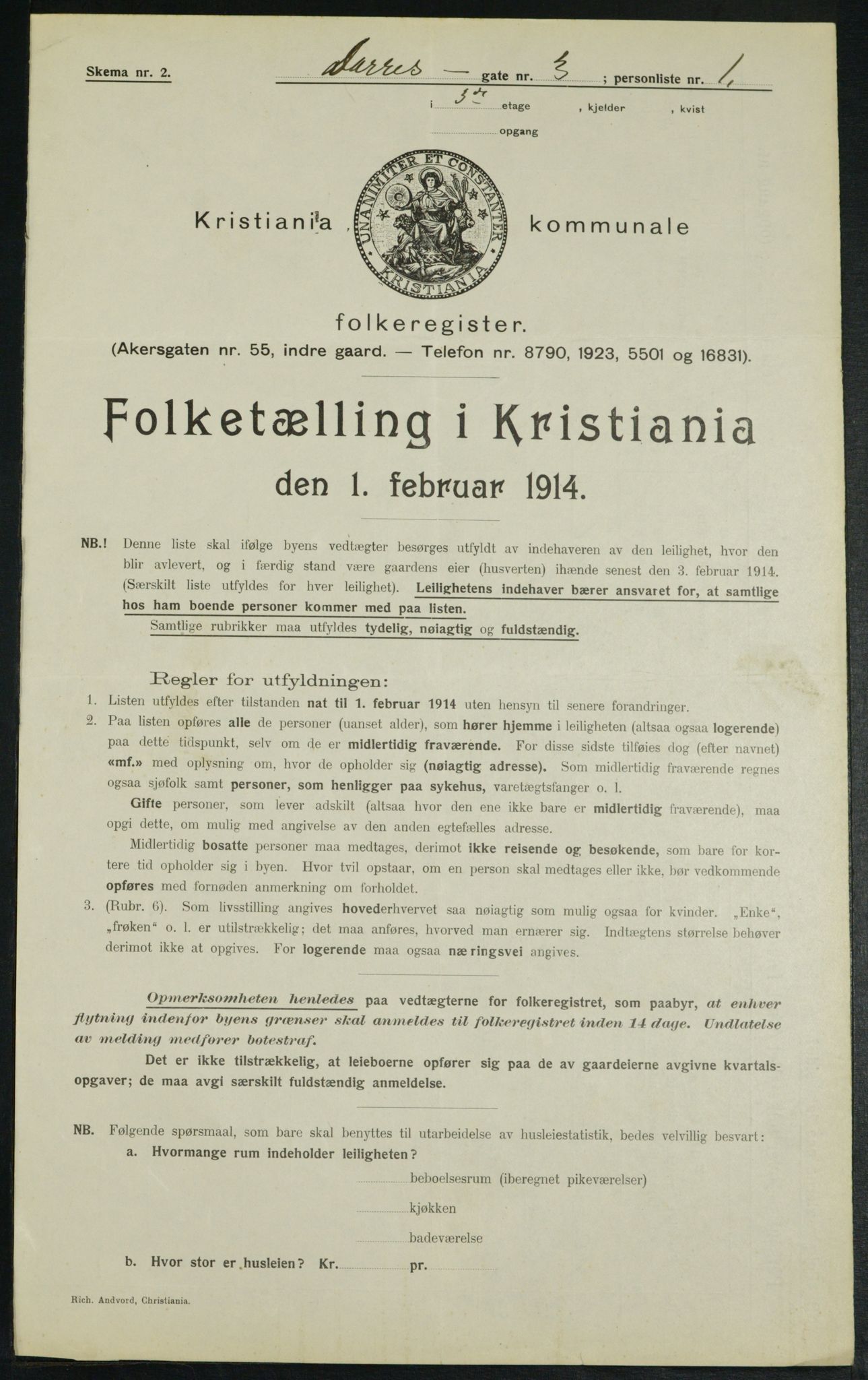 OBA, Municipal Census 1914 for Kristiania, 1914, p. 15527