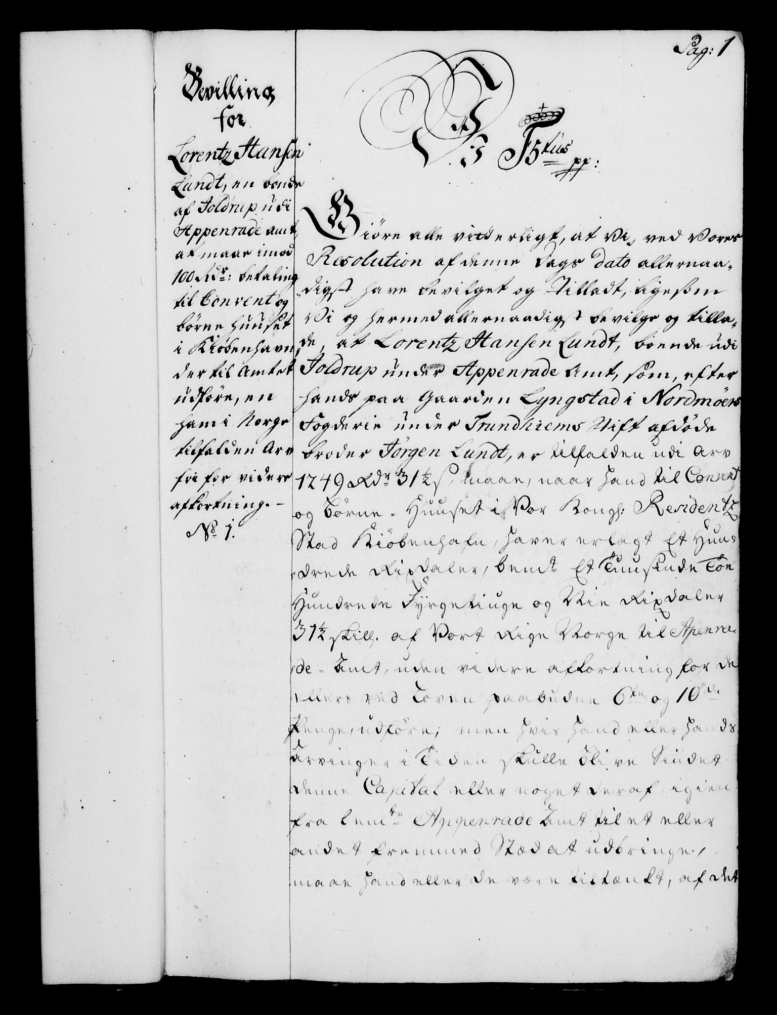 Rentekammeret, Kammerkanselliet, RA/EA-3111/G/Gg/Gga/L0006: Norsk ekspedisjonsprotokoll med register (merket RK 53.6), 1749-1759, p. 1