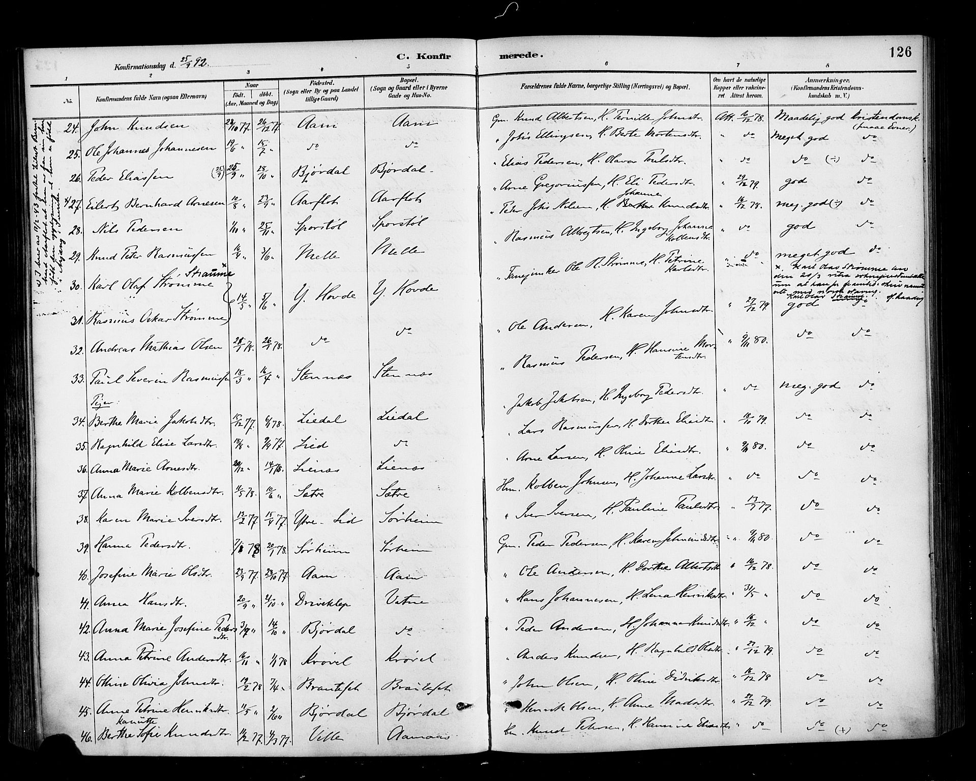 Ministerialprotokoller, klokkerbøker og fødselsregistre - Møre og Romsdal, AV/SAT-A-1454/513/L0177: Parish register (official) no. 513A04, 1890-1906, p. 126