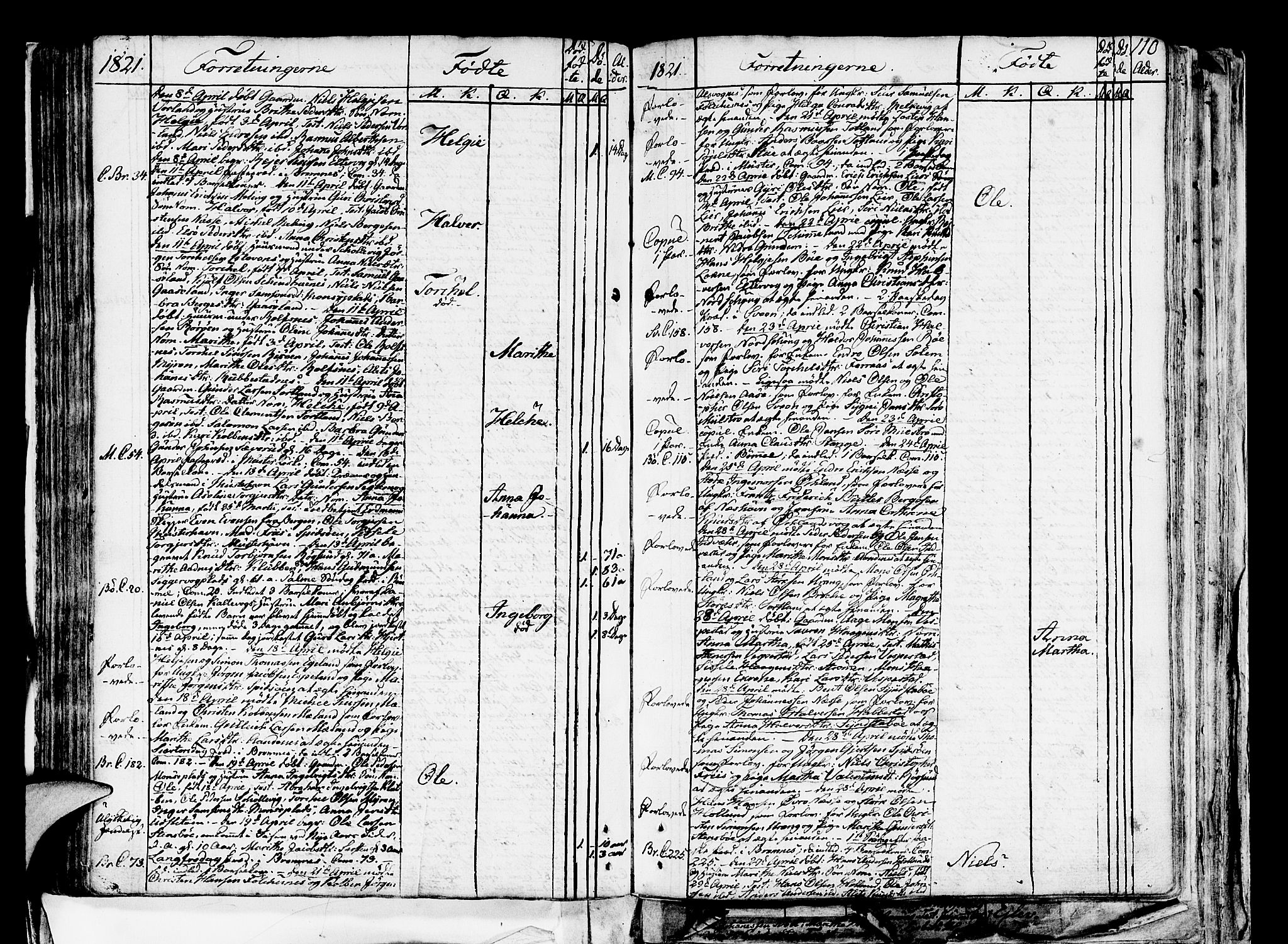 Finnås sokneprestembete, AV/SAB-A-99925/H/Ha/Haa/Haaa/L0004: Parish register (official) no. A 4, 1804-1830, p. 110