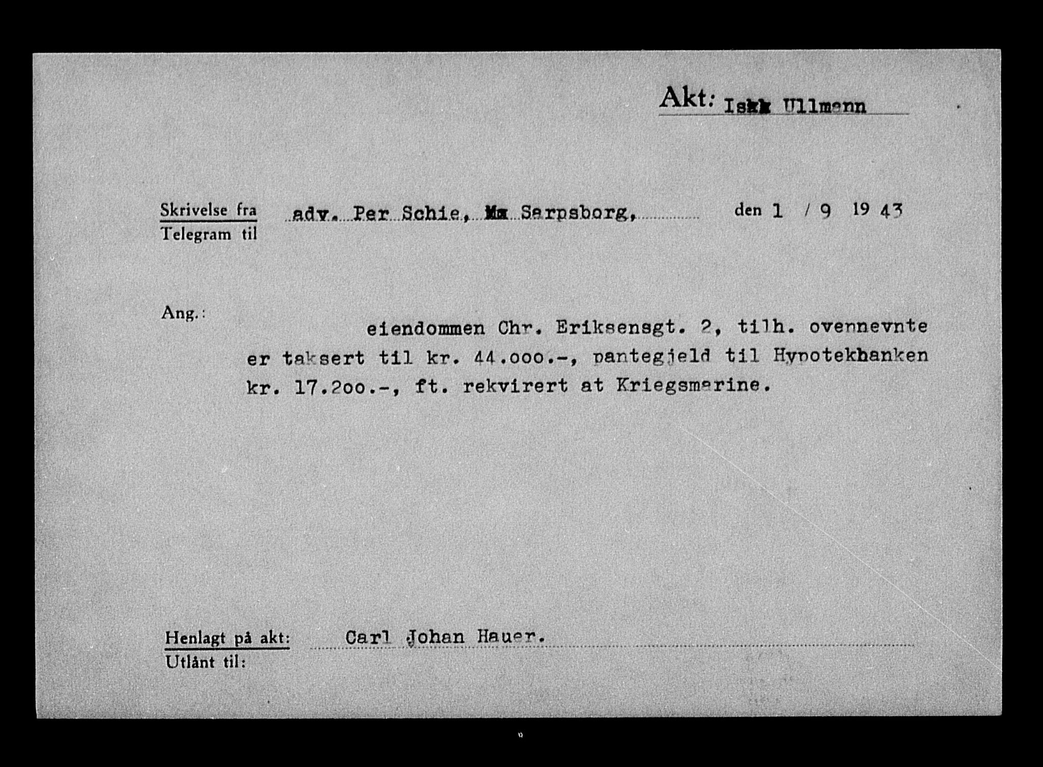 Justisdepartementet, Tilbakeføringskontoret for inndratte formuer, AV/RA-S-1564/H/Hc/Hcd/L1008: --, 1945-1947, p. 515