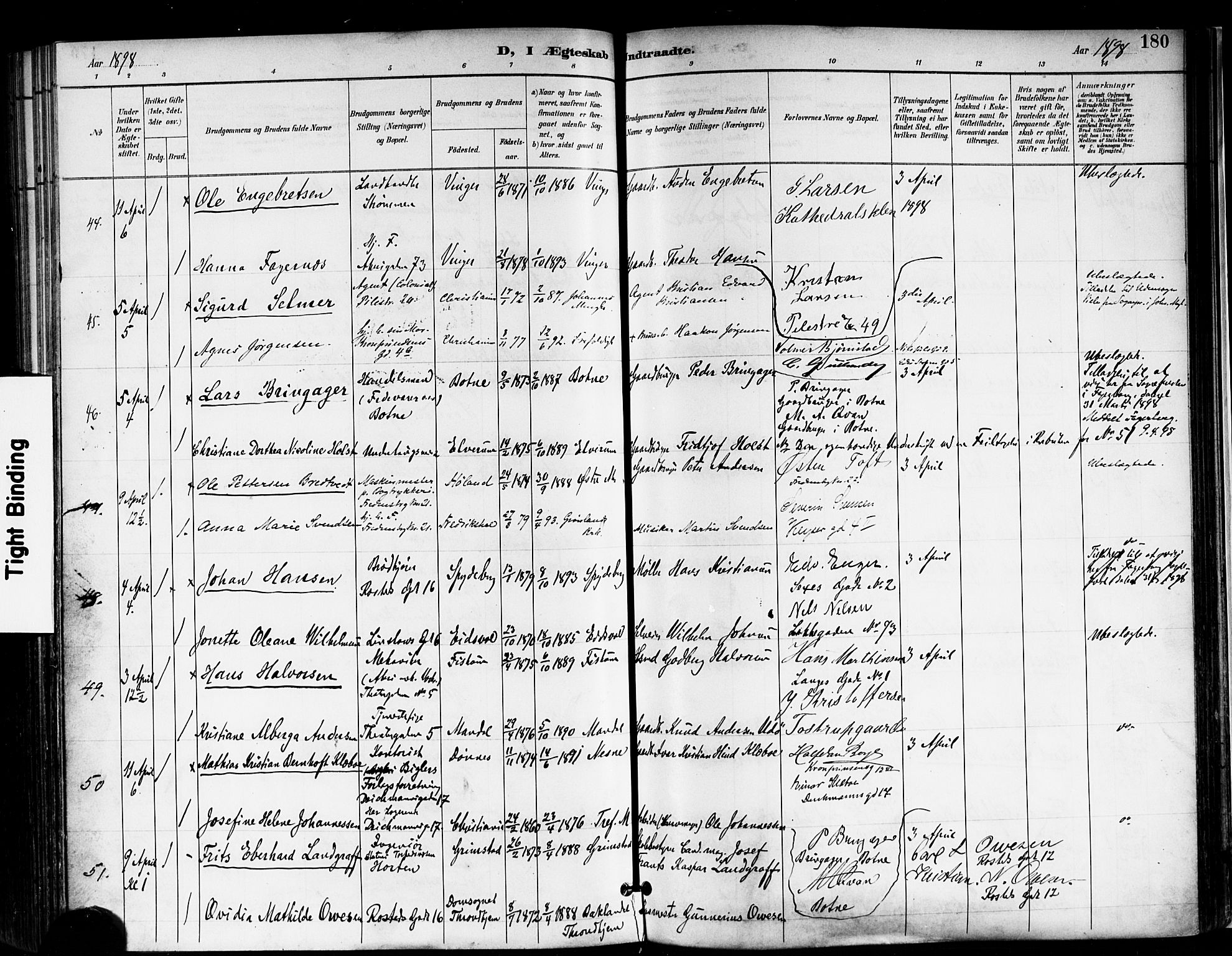 Trefoldighet prestekontor Kirkebøker, SAO/A-10882/F/Fc/L0004: Parish register (official) no. III 4, 1891-1900, p. 180