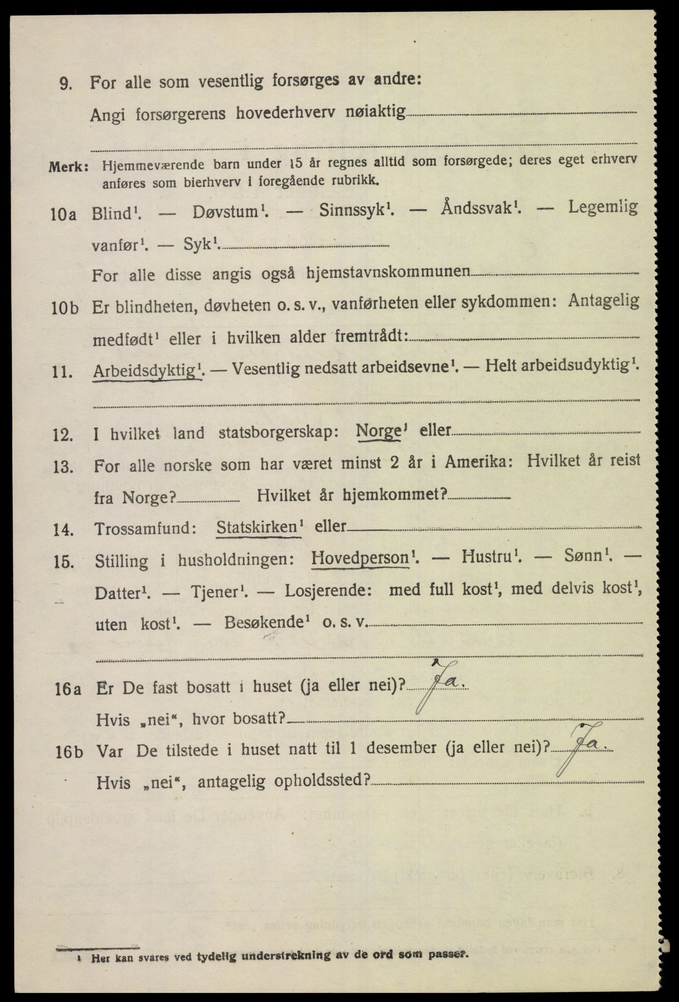 SAK, 1920 census for Grindheim, 1920, p. 1870
