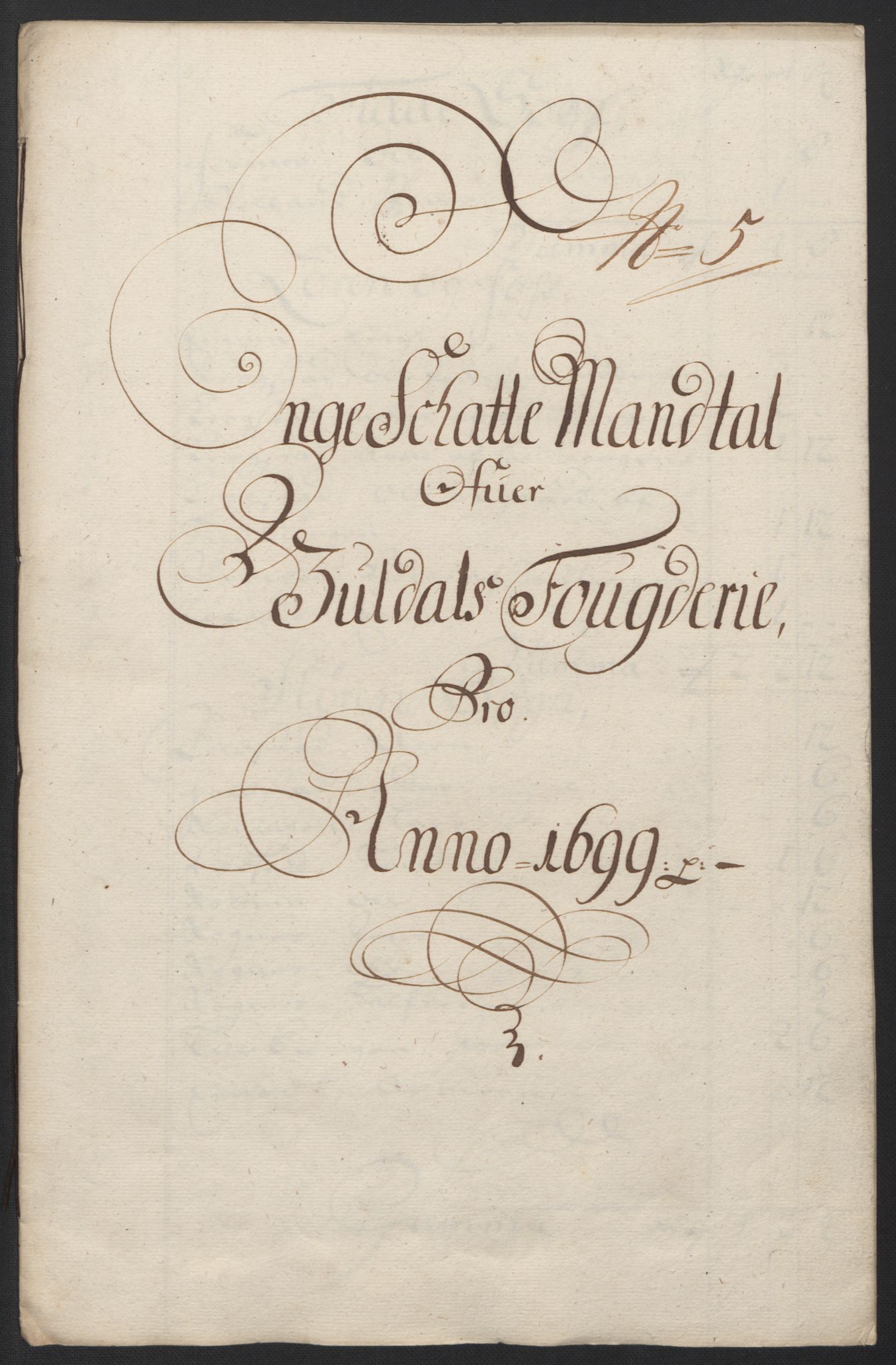 Rentekammeret inntil 1814, Reviderte regnskaper, Fogderegnskap, AV/RA-EA-4092/R60/L3949: Fogderegnskap Orkdal og Gauldal, 1699, p. 301