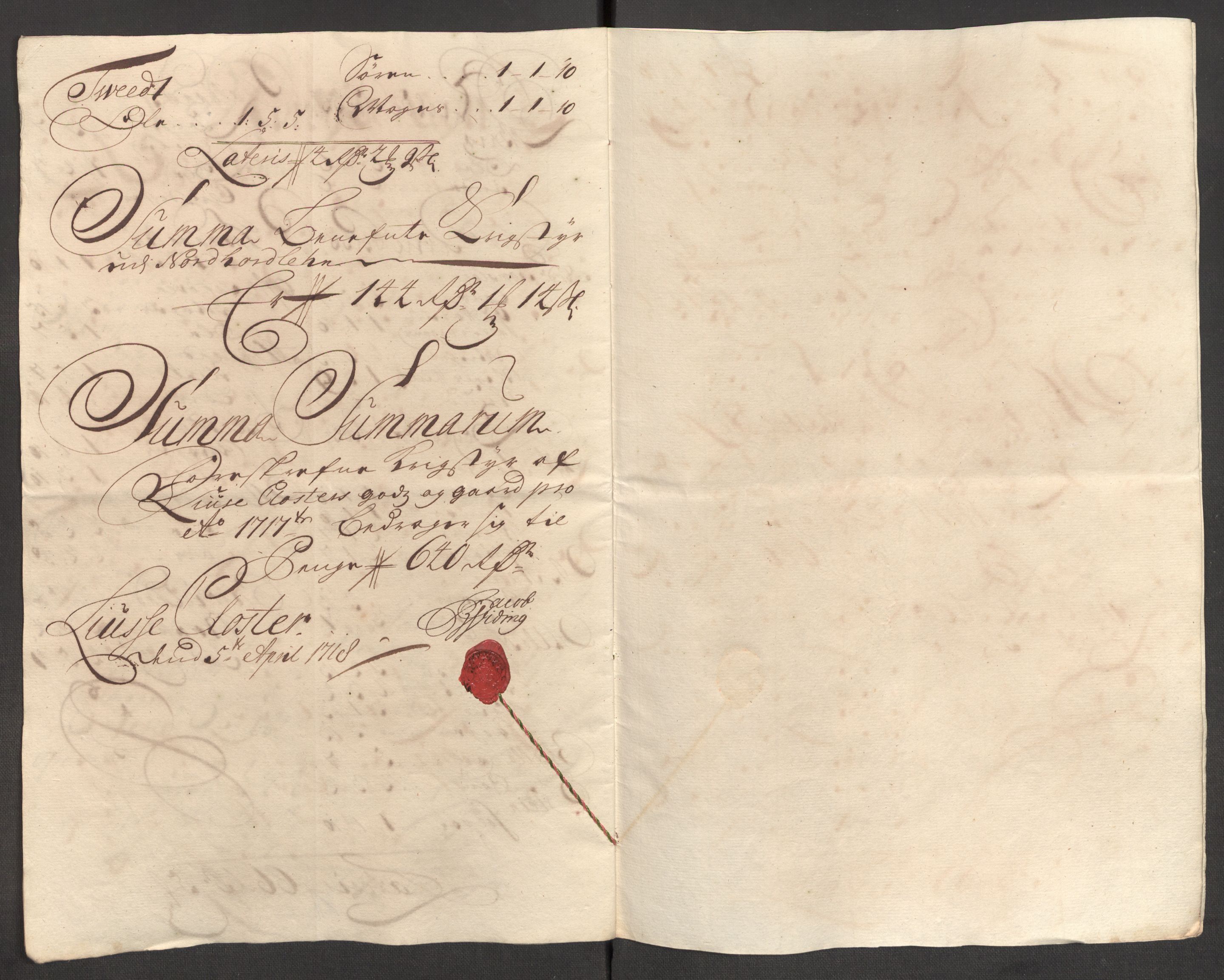 Rentekammeret inntil 1814, Reviderte regnskaper, Fogderegnskap, AV/RA-EA-4092/R50/L3160: Fogderegnskap Lyse kloster, 1710-1719, p. 405