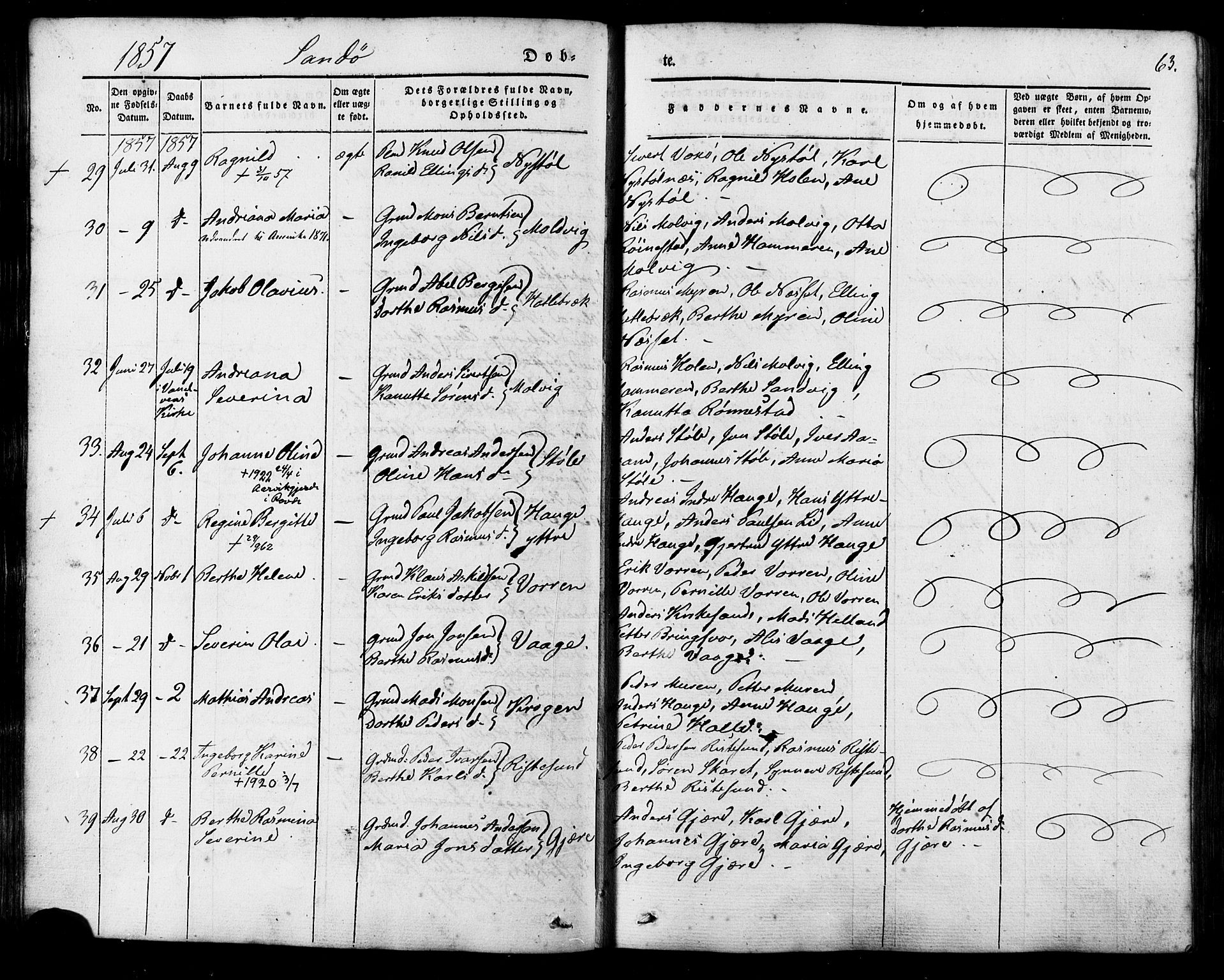 Ministerialprotokoller, klokkerbøker og fødselsregistre - Møre og Romsdal, AV/SAT-A-1454/503/L0034: Parish register (official) no. 503A02, 1841-1884, p. 63