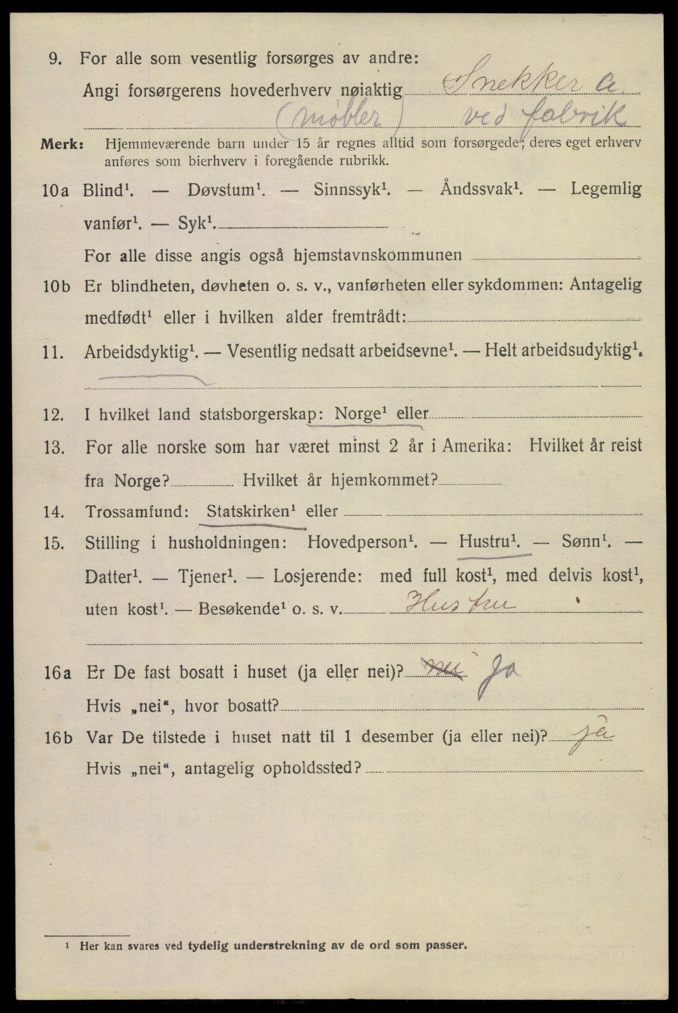 SAKO, 1920 census for Kragerø, 1920, p. 7294