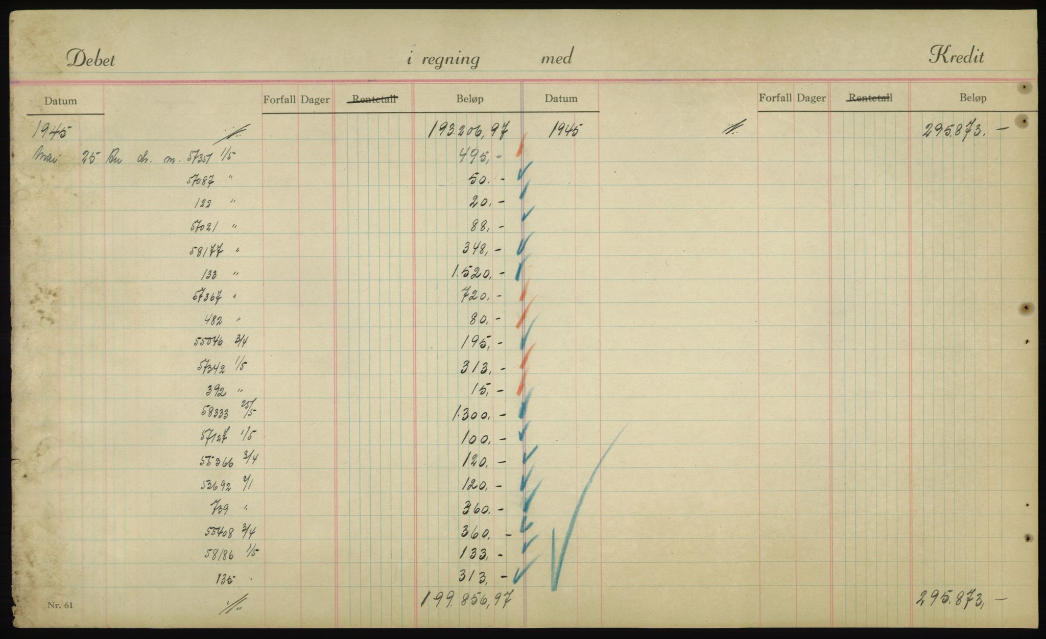 Forsvarsdepartementet, 10. kontor / Oppgjørskontoret, AV/RA-RAFA-1225/D/Db/L0180: Lista oppgjørskontor, 1942-1952, p. 1946