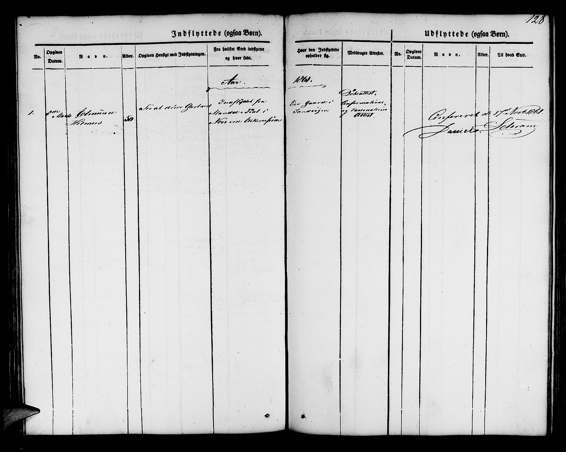 Mariakirken Sokneprestembete, SAB/A-76901/H/Hab/L0002: Parish register (copy) no. A 2, 1846-1862, p. 128