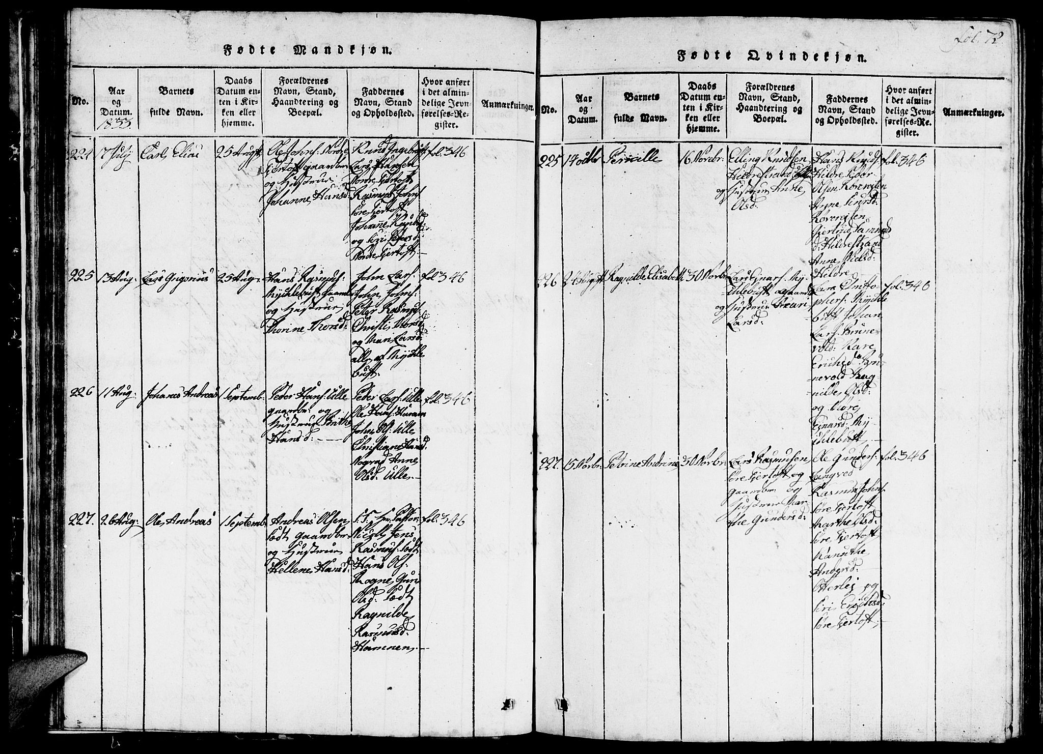 Ministerialprotokoller, klokkerbøker og fødselsregistre - Møre og Romsdal, AV/SAT-A-1454/536/L0506: Parish register (copy) no. 536C01, 1818-1859, p. 72