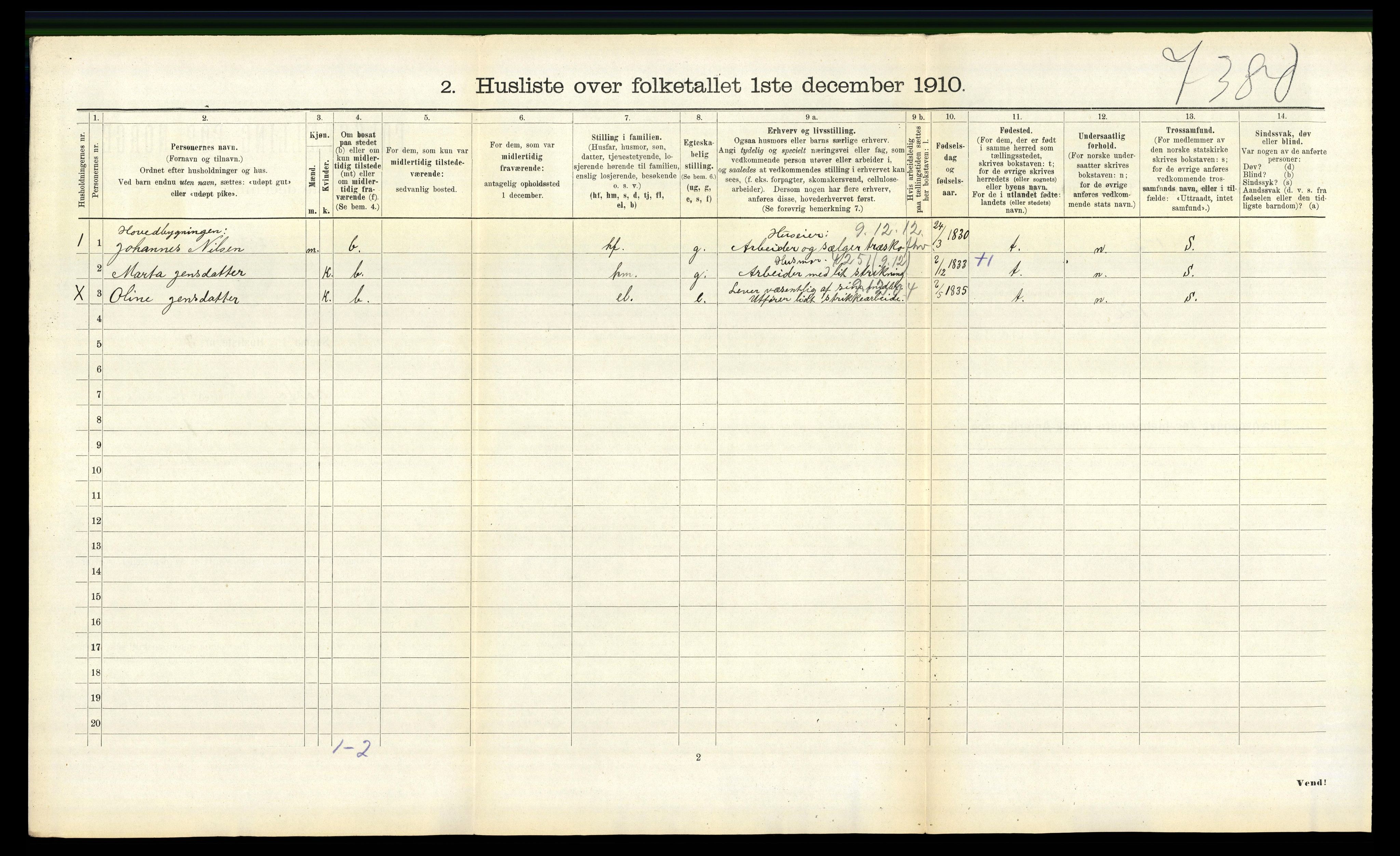 RA, 1910 census for Jølster, 1910, p. 389