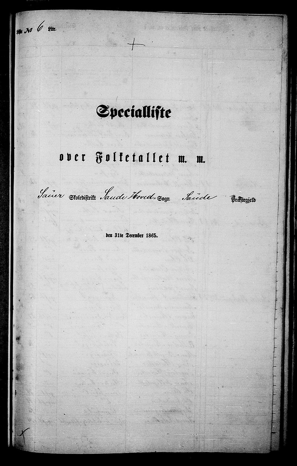 RA, 1865 census for Sauherad, 1865, p. 88