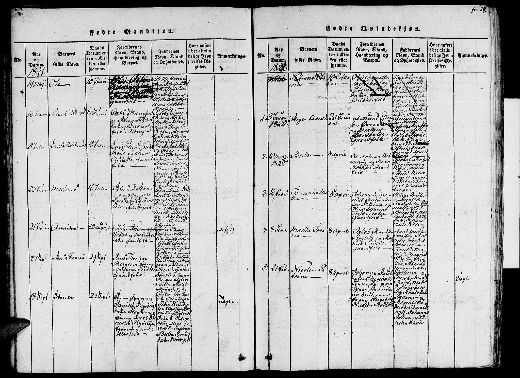 Ministerialprotokoller, klokkerbøker og fødselsregistre - Møre og Romsdal, AV/SAT-A-1454/524/L0351: Parish register (official) no. 524A03, 1816-1838, p. 21