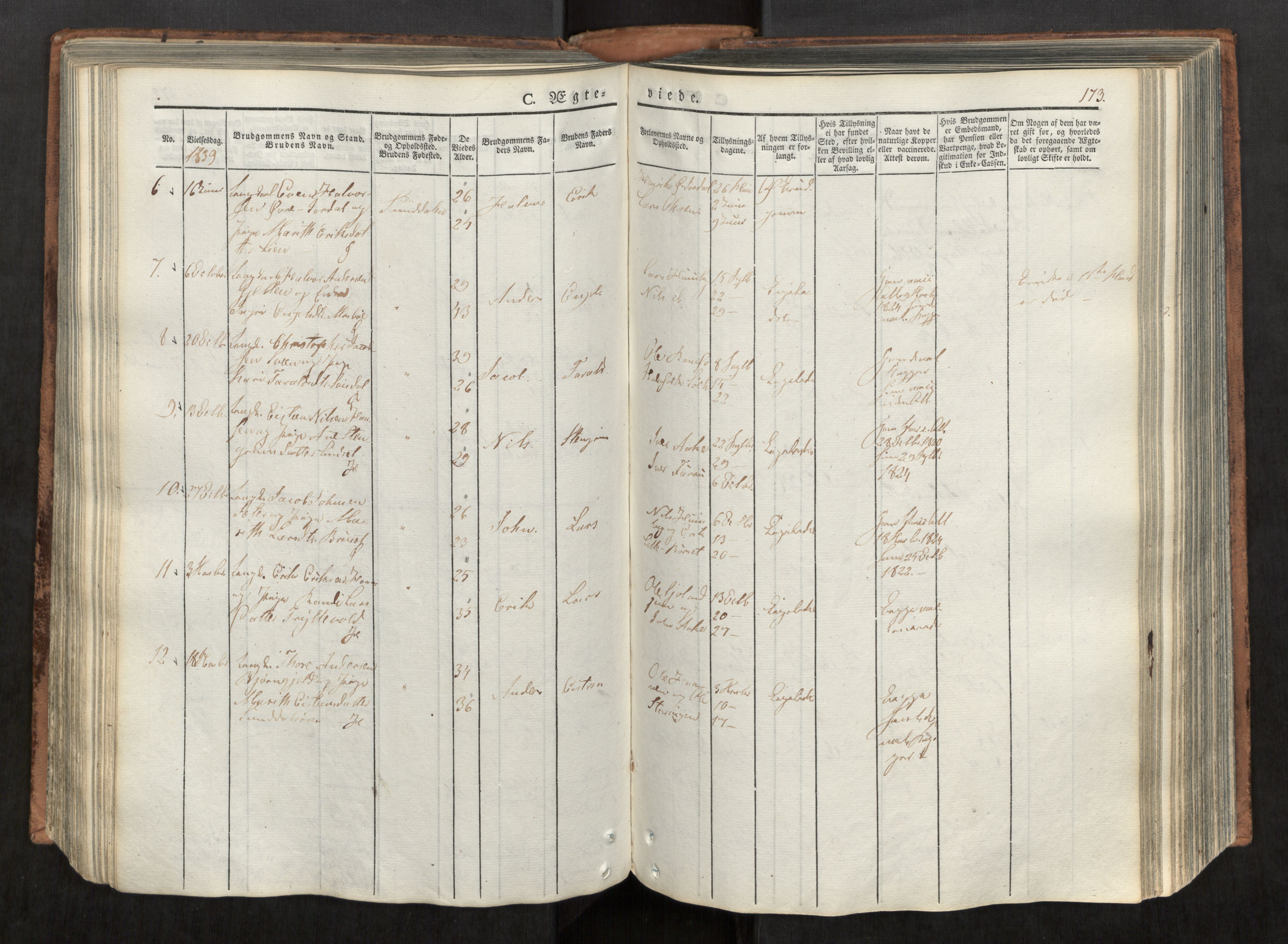 Ministerialprotokoller, klokkerbøker og fødselsregistre - Møre og Romsdal, AV/SAT-A-1454/590/L1012: Parish register (official) no. 590A04, 1832-1846, p. 173