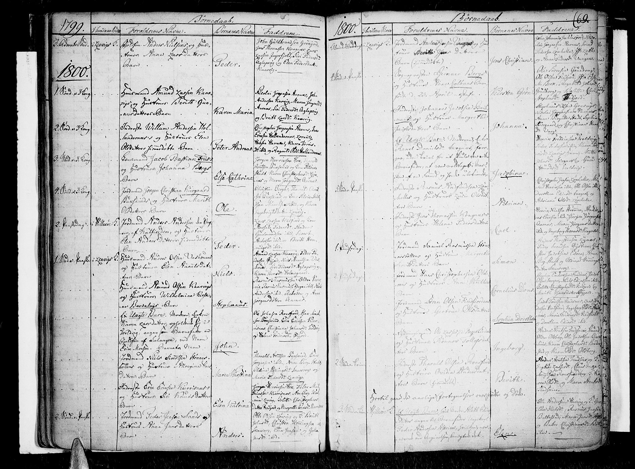 Lenvik sokneprestembete, SATØ/S-1310/H/Ha/Haa/L0002kirke: Parish register (official) no. 2, 1784-1820, p. 69