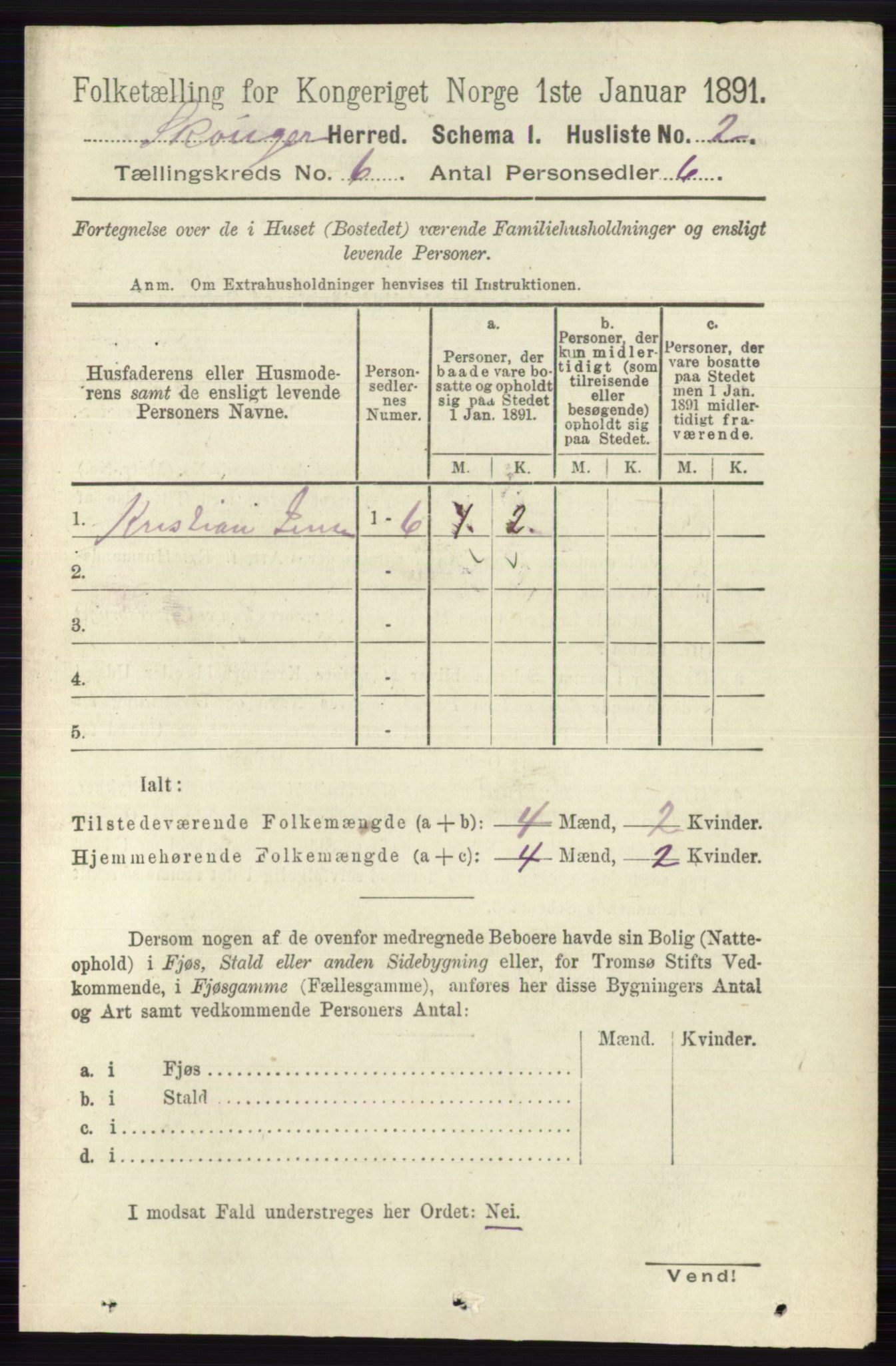 RA, 1891 census for 0712 Skoger, 1891, p. 3701