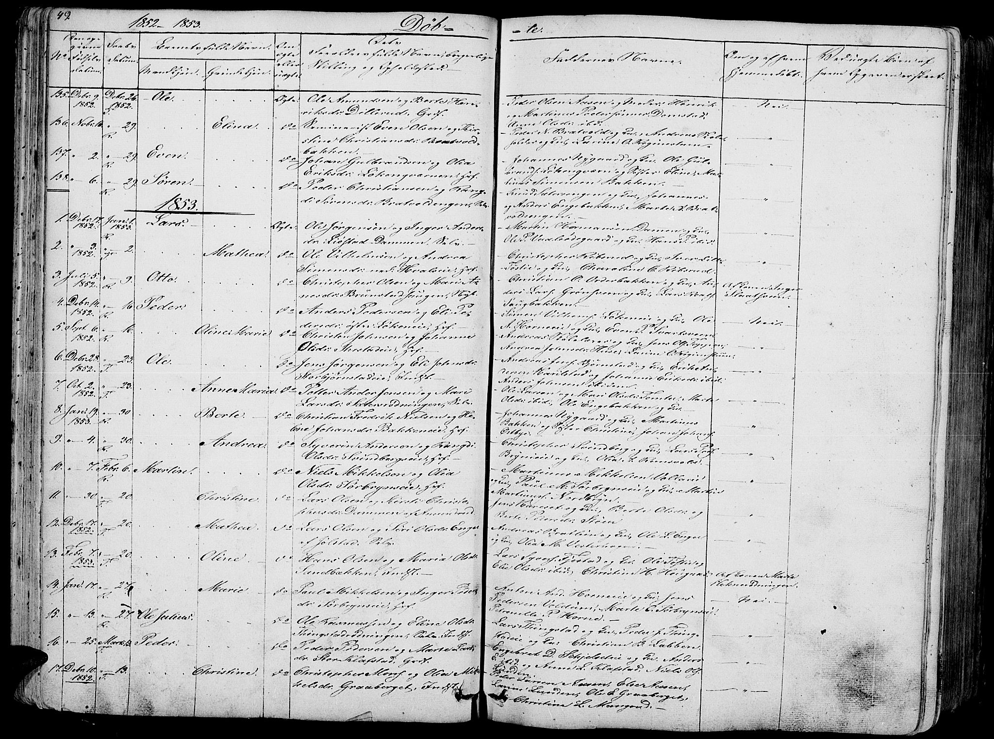 Romedal prestekontor, AV/SAH-PREST-004/L/L0009: Parish register (copy) no. 9, 1846-1866, p. 49