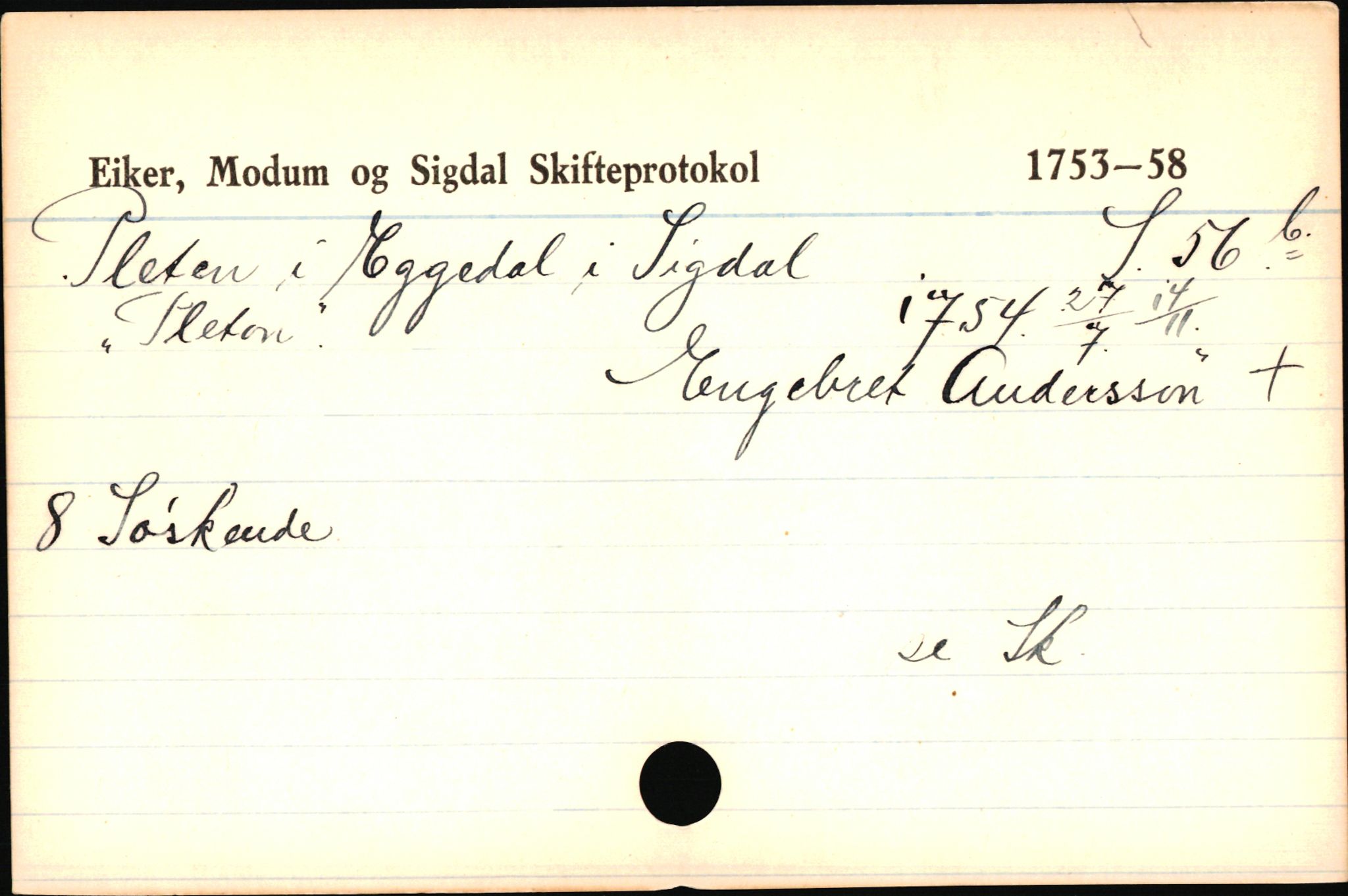 Eiker, Modum og Sigdal sorenskriveri, AV/SAKO-A-123/H, 1676-1828, p. 3988