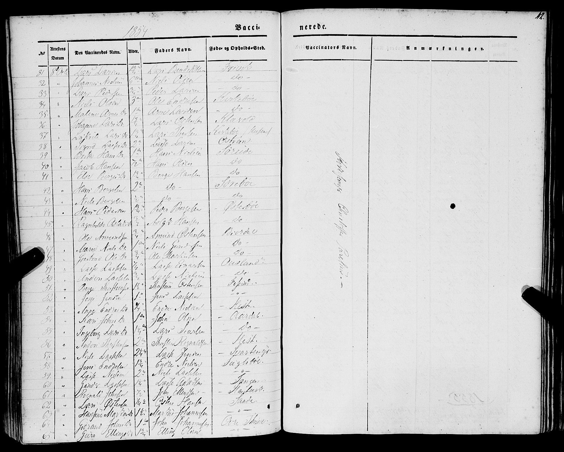 Lavik sokneprestembete, SAB/A-80901: Parish register (official) no. A 3, 1843-1863, p. 42