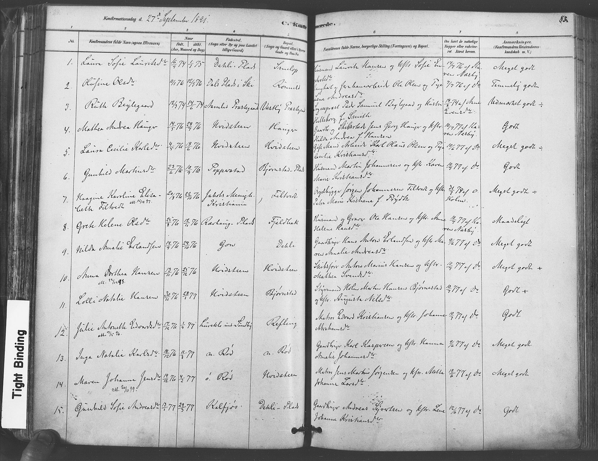 Vestby prestekontor Kirkebøker, AV/SAO-A-10893/F/Fa/L0009: Parish register (official) no. I 9, 1878-1900, p. 83