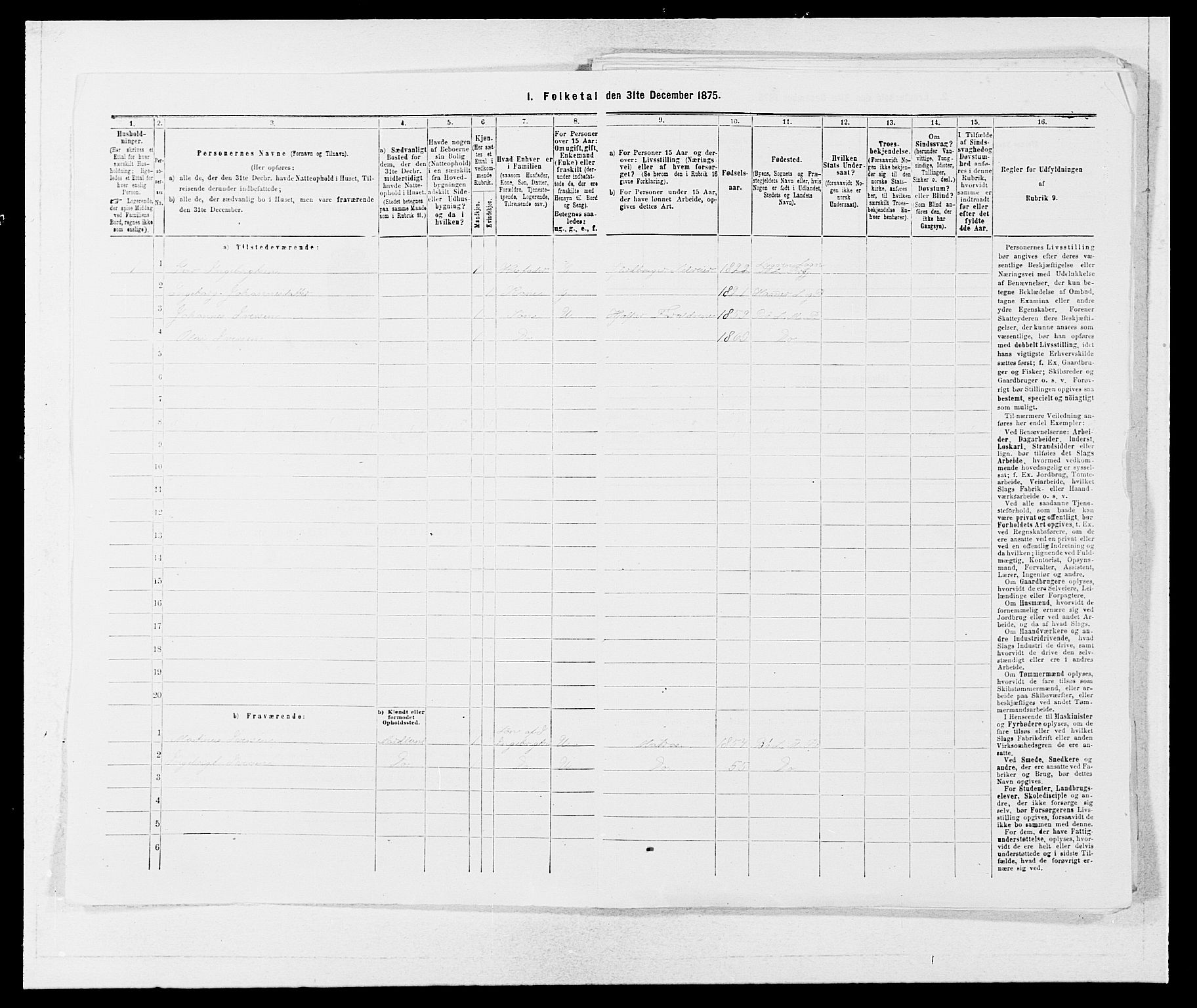 SAB, 1875 census for 1261P Manger, 1875, p. 36