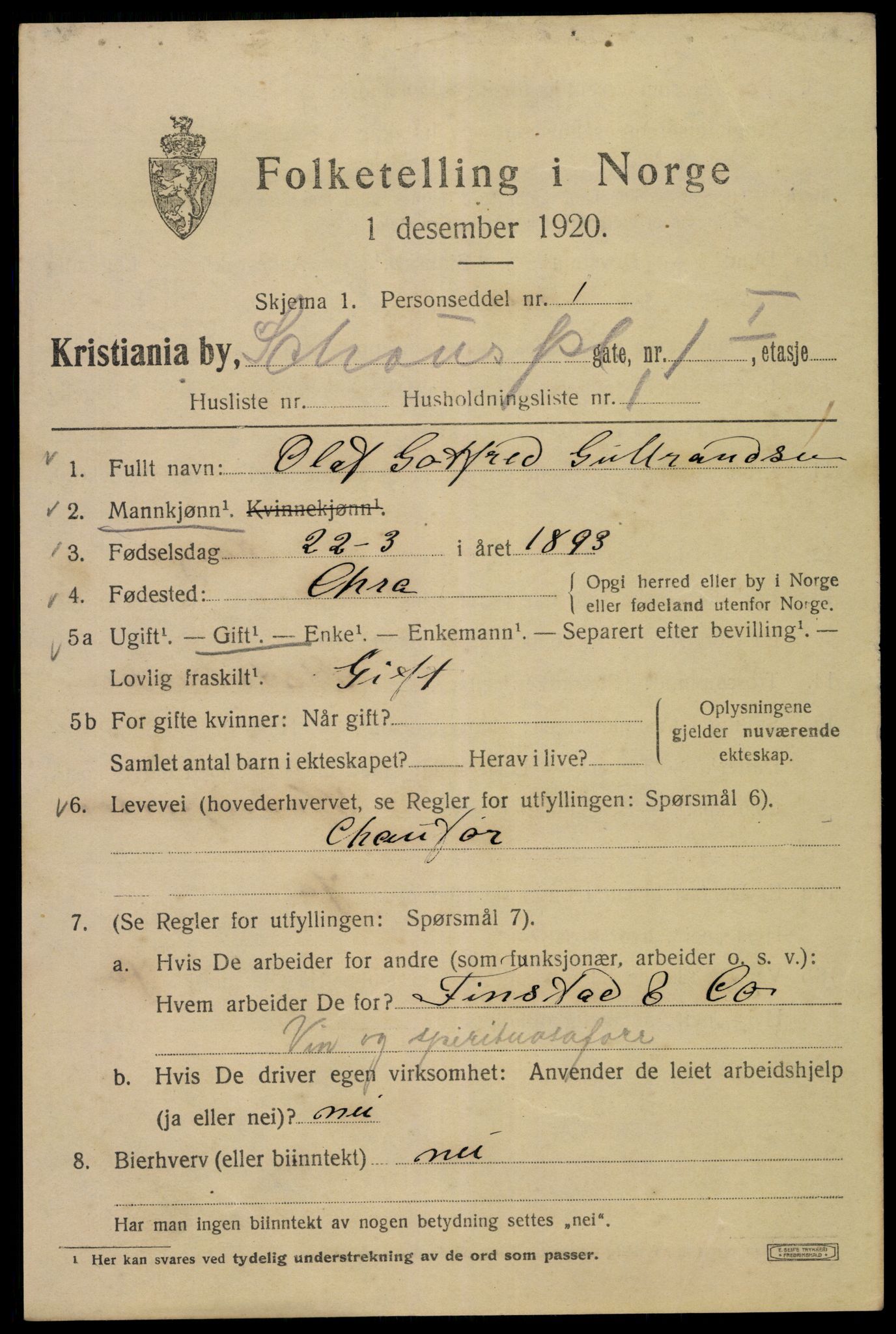 SAO, 1920 census for Kristiania, 1920, p. 490099