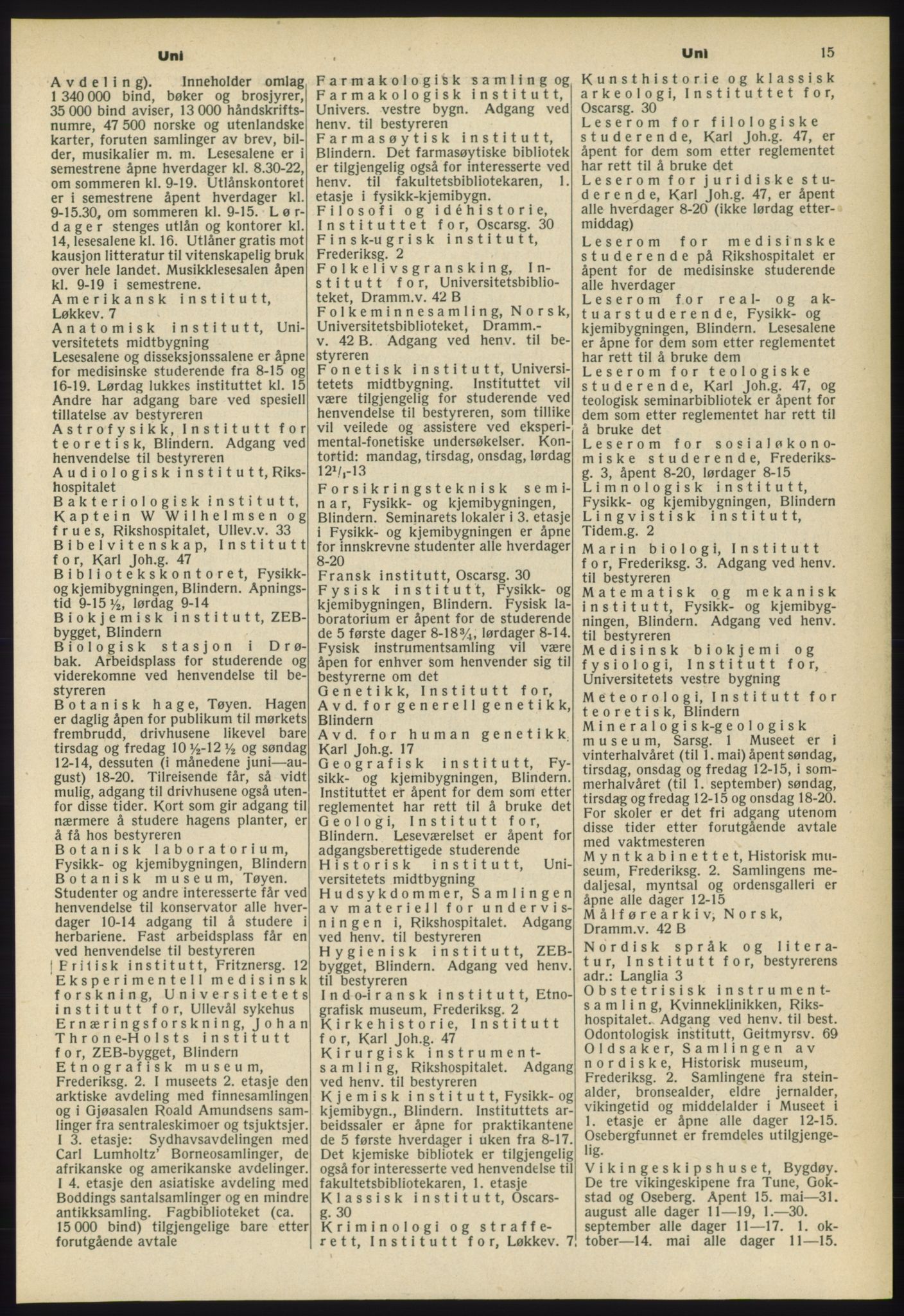 Kristiania/Oslo adressebok, PUBL/-, 1960-1961, p. 15