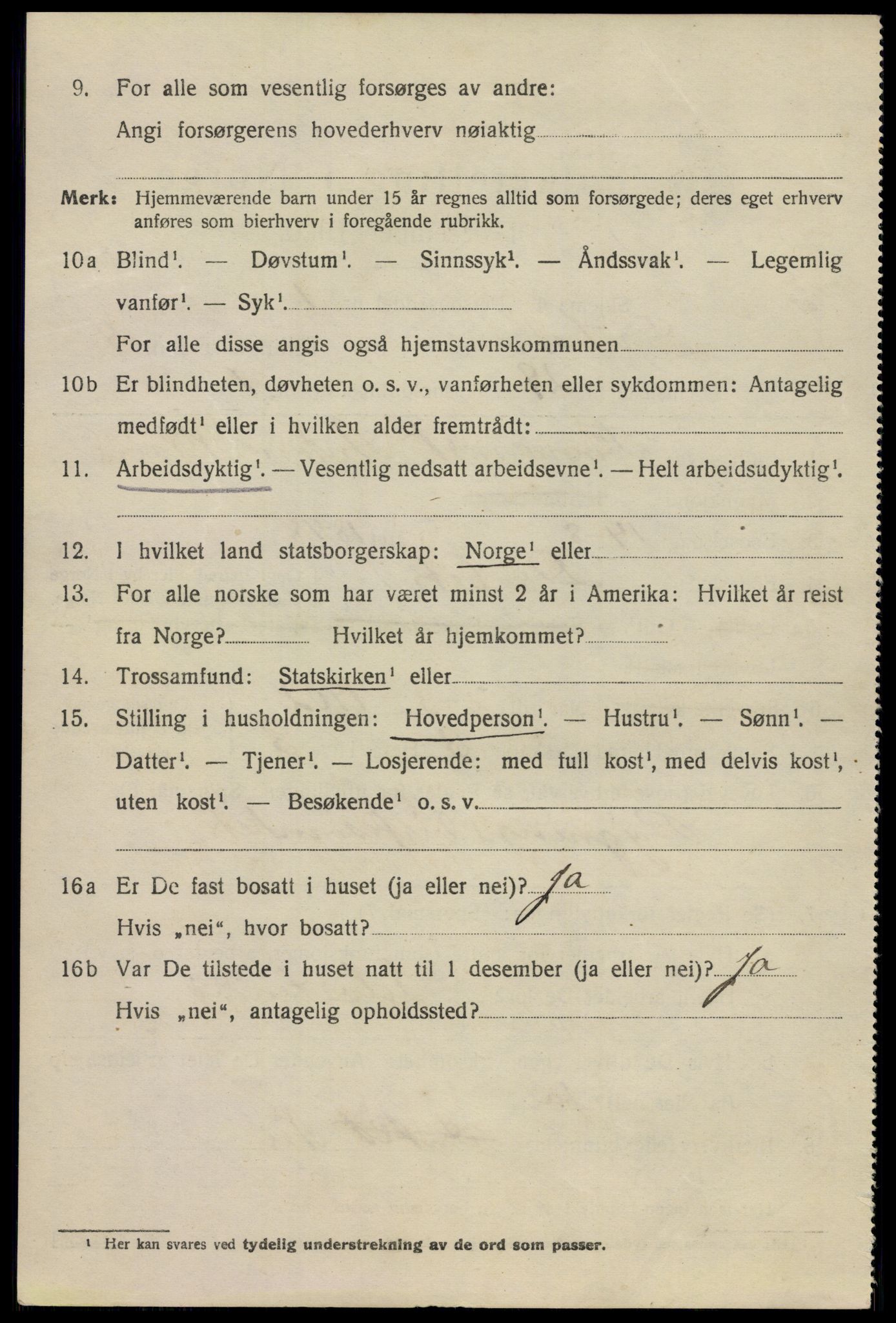 SAO, 1920 census for Drøbak, 1920, p. 4394