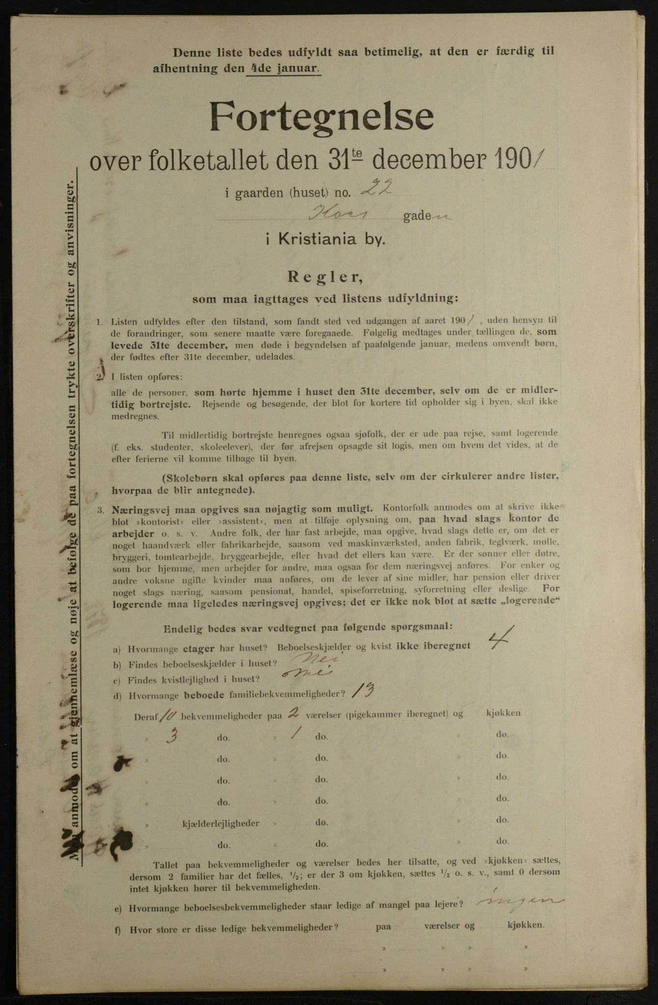 OBA, Municipal Census 1901 for Kristiania, 1901, p. 8249