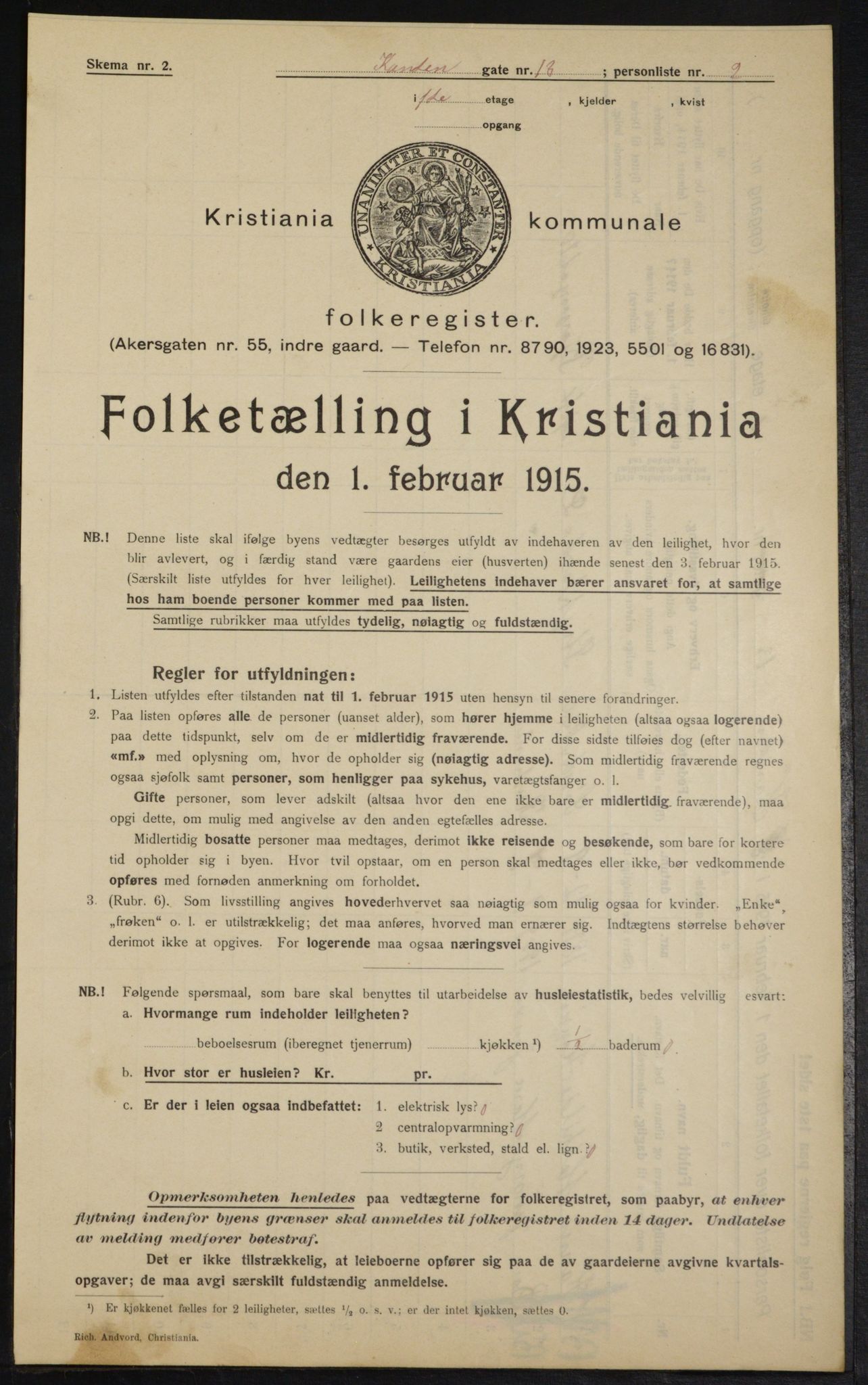 OBA, Municipal Census 1915 for Kristiania, 1915, p. 47767