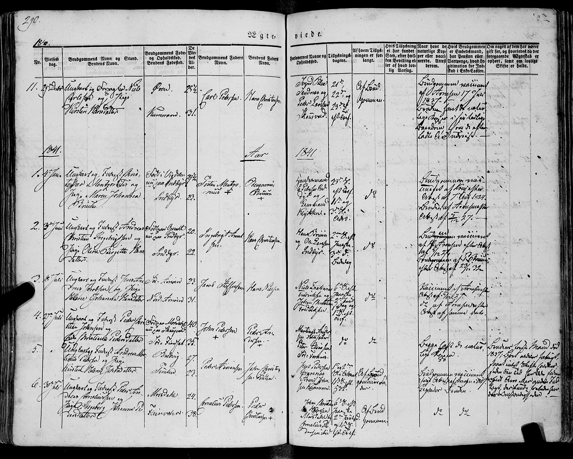 Ministerialprotokoller, klokkerbøker og fødselsregistre - Nordland, SAT/A-1459/805/L0097: Parish register (official) no. 805A04, 1837-1861, p. 290