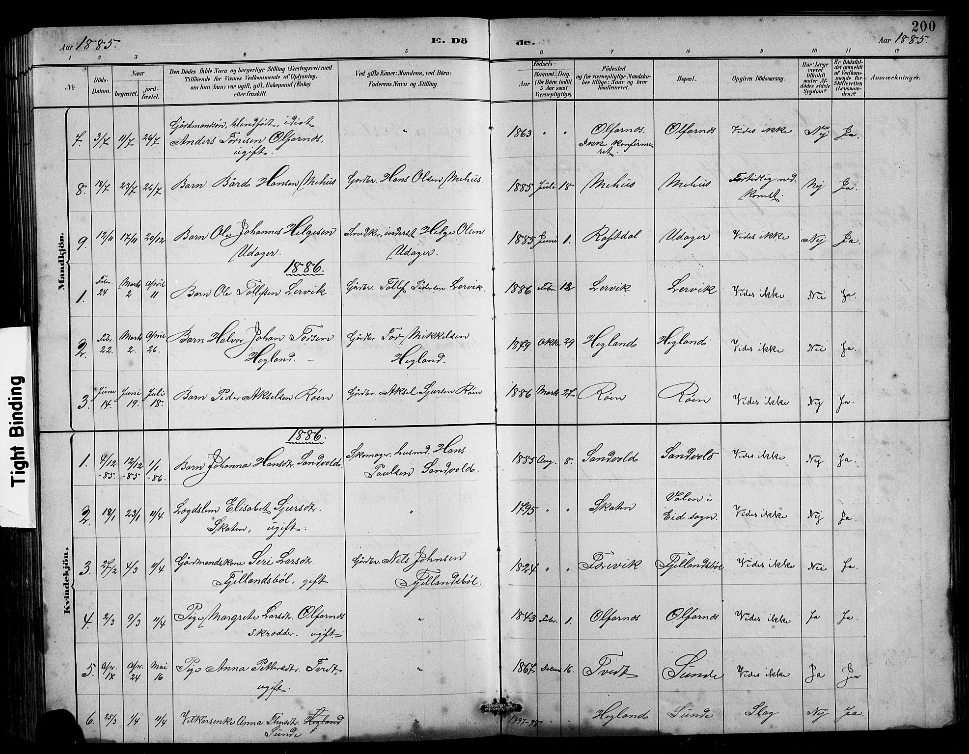 Husnes Sokneprestembete, AV/SAB-A-75901/H/Hab: Parish register (copy) no. B 2, 1884-1914, p. 200