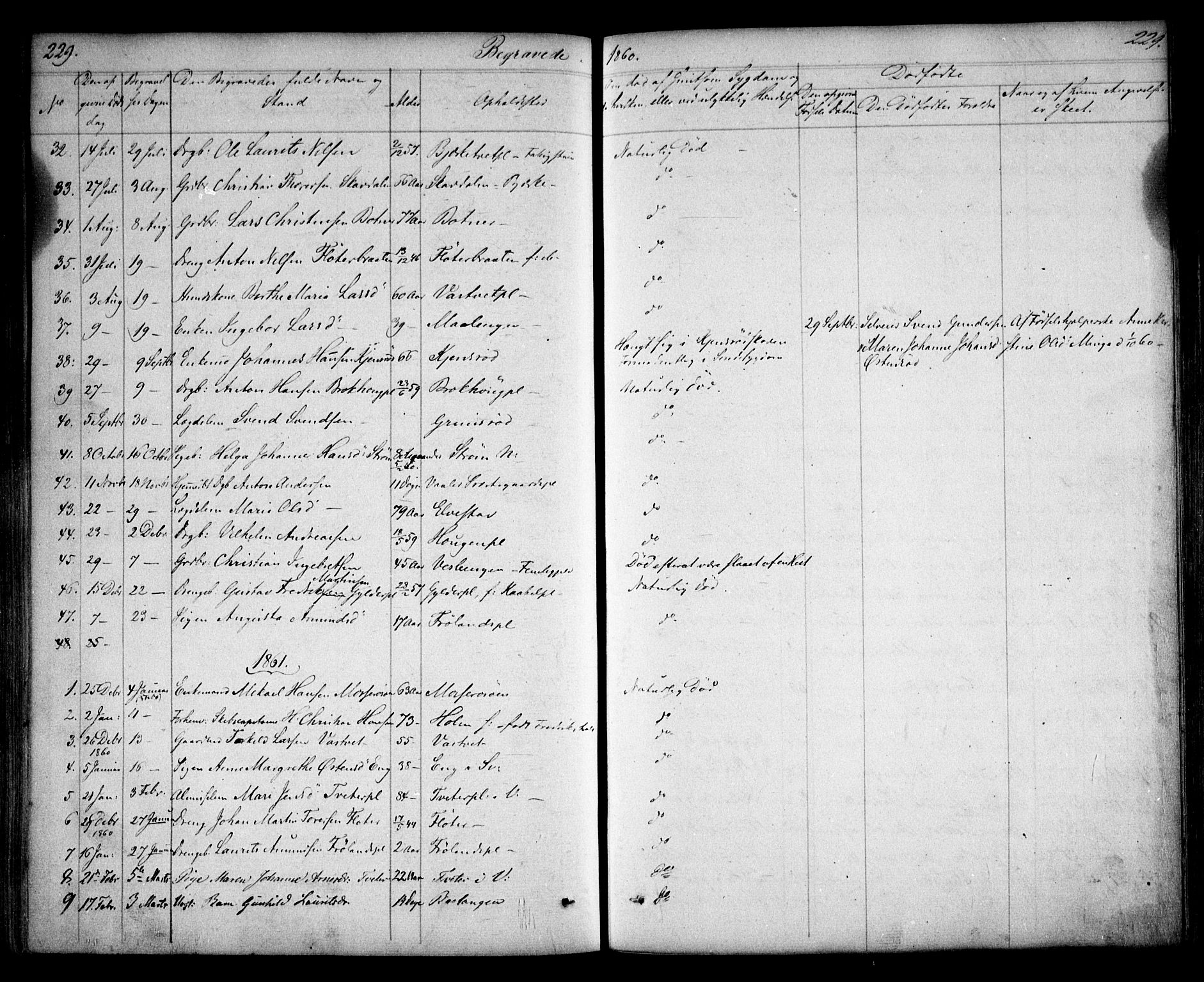 Våler prestekontor Kirkebøker, SAO/A-11083/F/Fa/L0006: Parish register (official) no. I 6, 1840-1861, p. 229