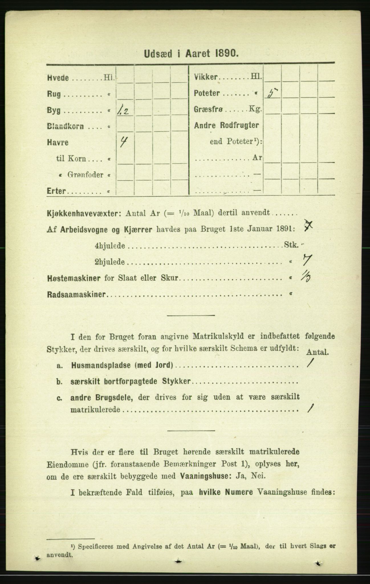 RA, 1891 census for 1734 Stod, 1891, p. 2852