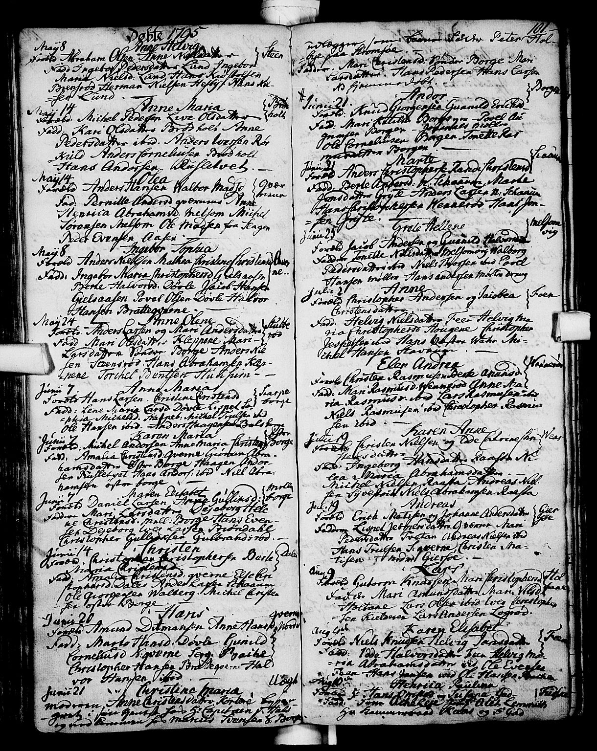 Stokke kirkebøker, AV/SAKO-A-320/F/Fa/L0003: Parish register (official) no. I 3, 1771-1803, p. 101