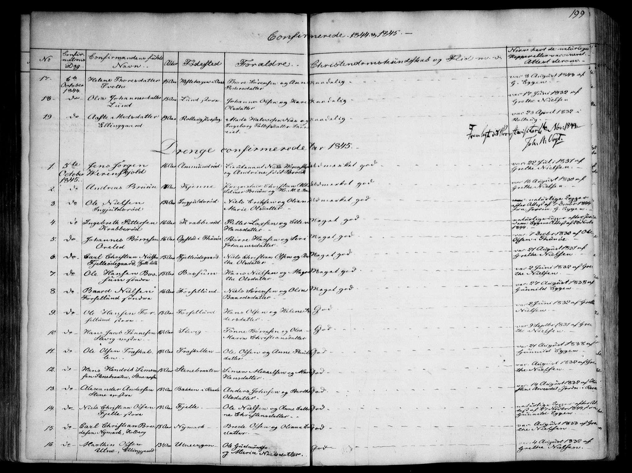 Onsøy prestekontor Kirkebøker, SAO/A-10914/F/Fa/L0003: Parish register (official) no. I 3, 1841-1860, p. 199
