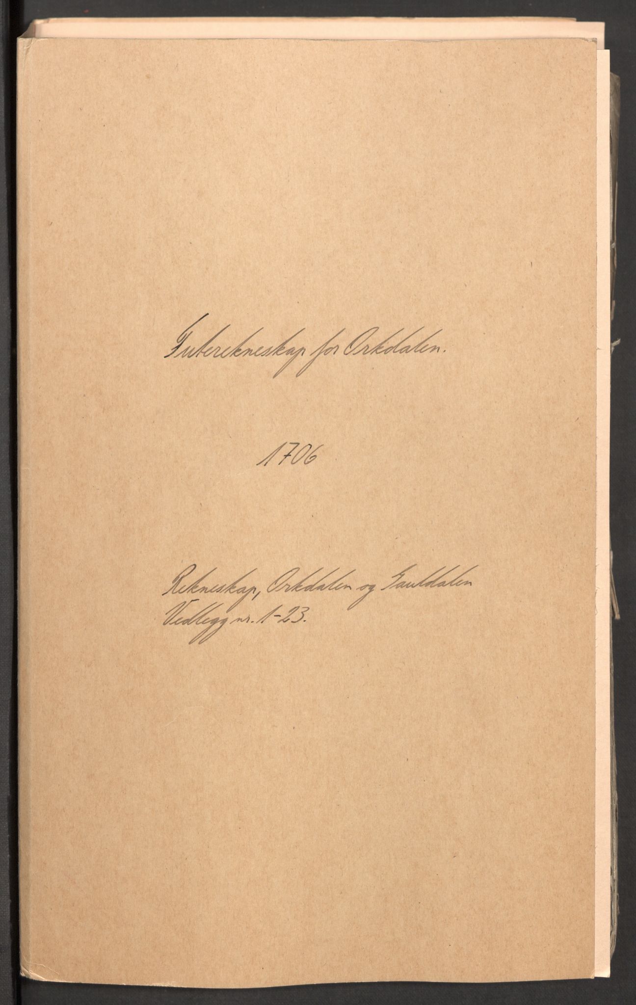 Rentekammeret inntil 1814, Reviderte regnskaper, Fogderegnskap, RA/EA-4092/R60/L3956: Fogderegnskap Orkdal og Gauldal, 1706, p. 2