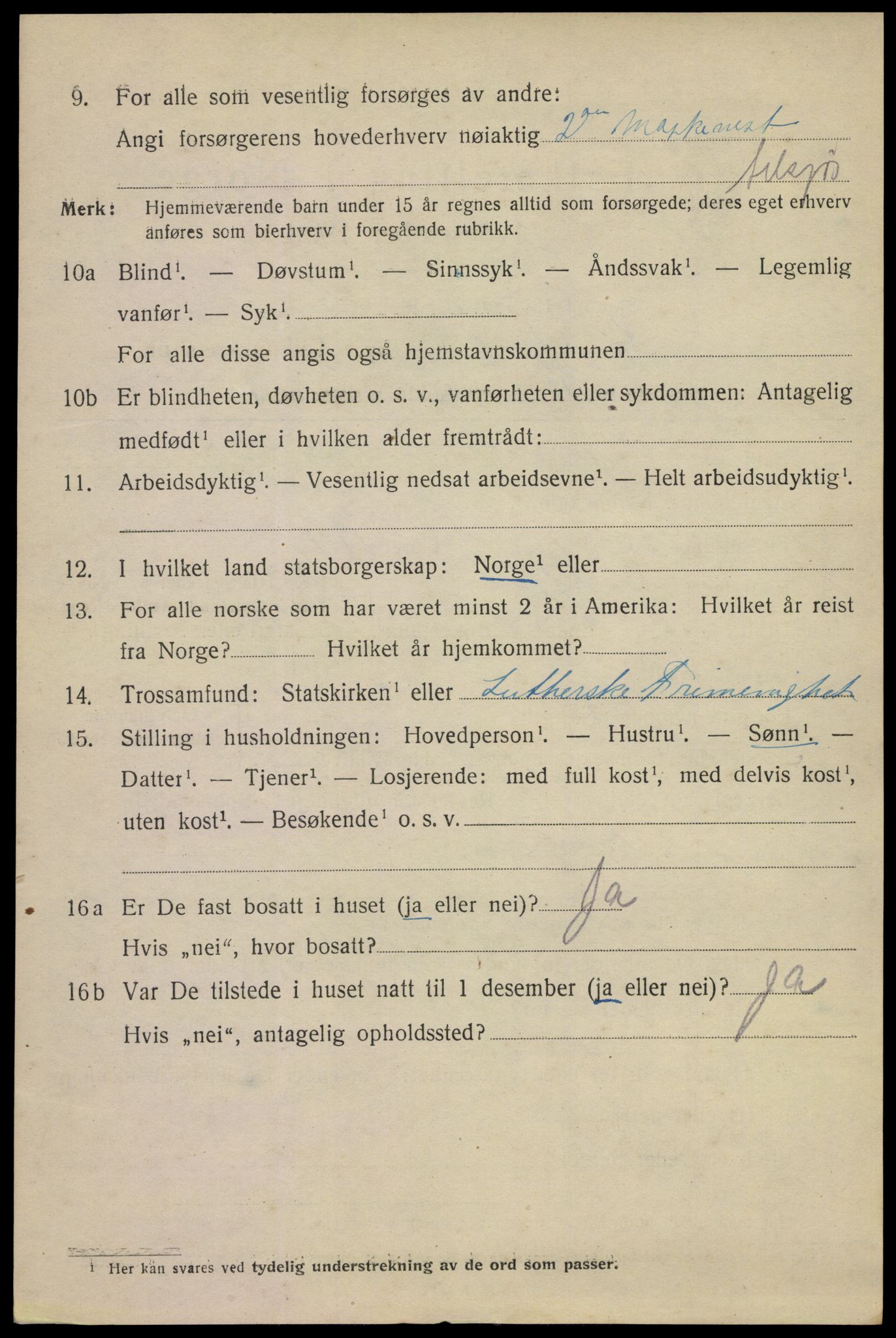 SAKO, 1920 census for Sandefjord, 1920, p. 4313