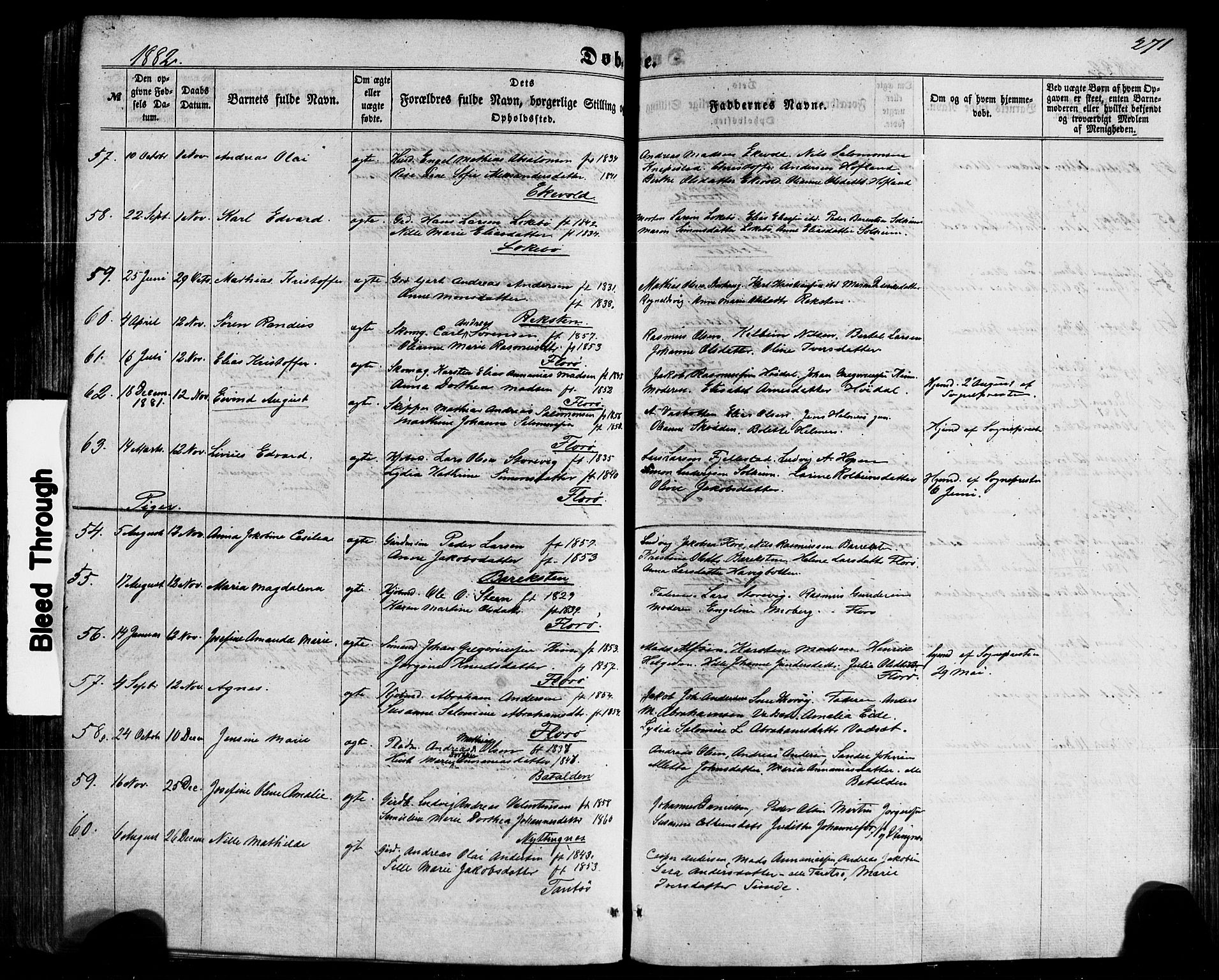 Kinn sokneprestembete, AV/SAB-A-80801/H/Haa/Haaa/L0006: Parish register (official) no. A 6, 1857-1885, p. 271