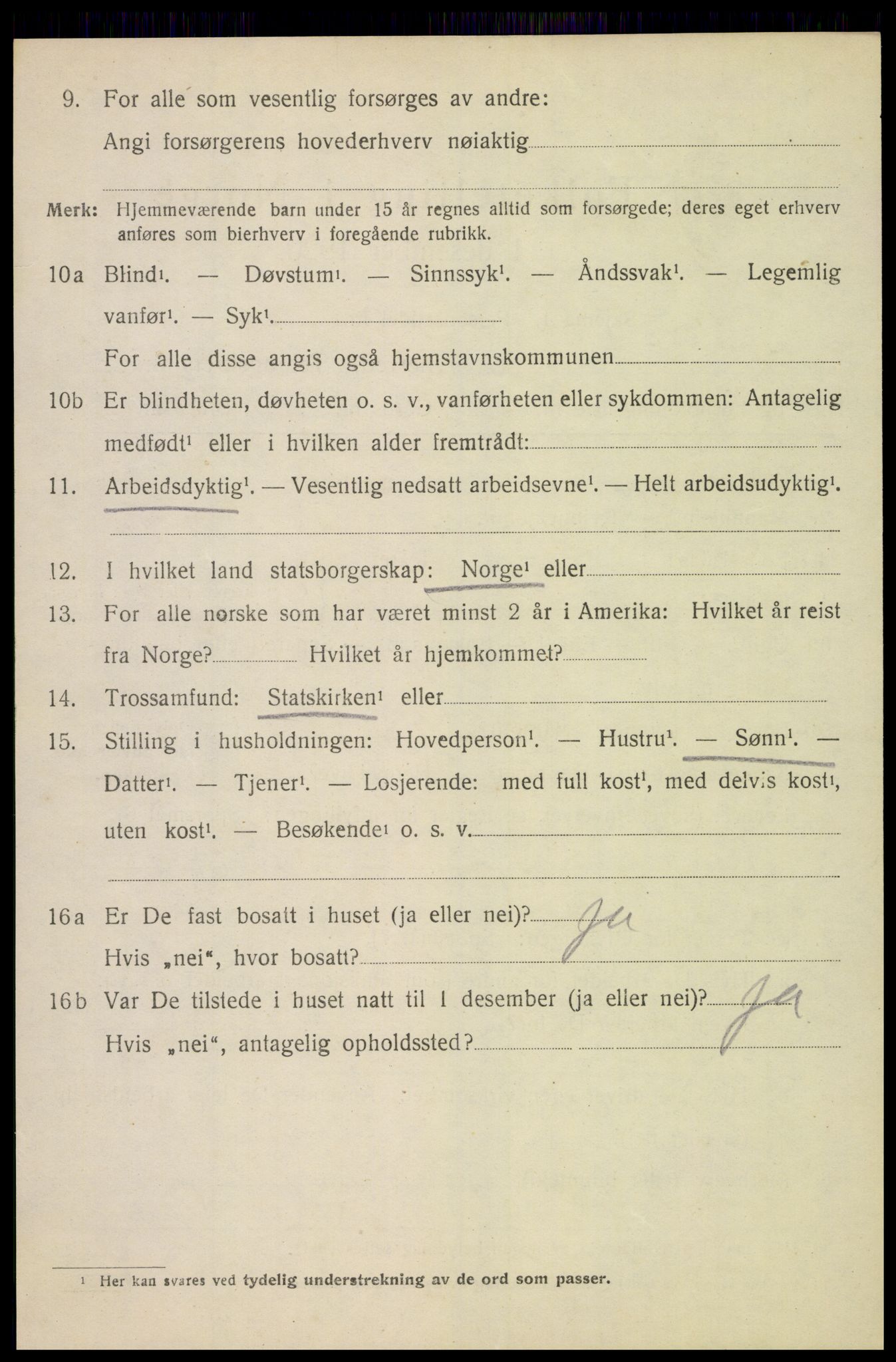 SAH, 1920 census for Gran, 1920, p. 6637