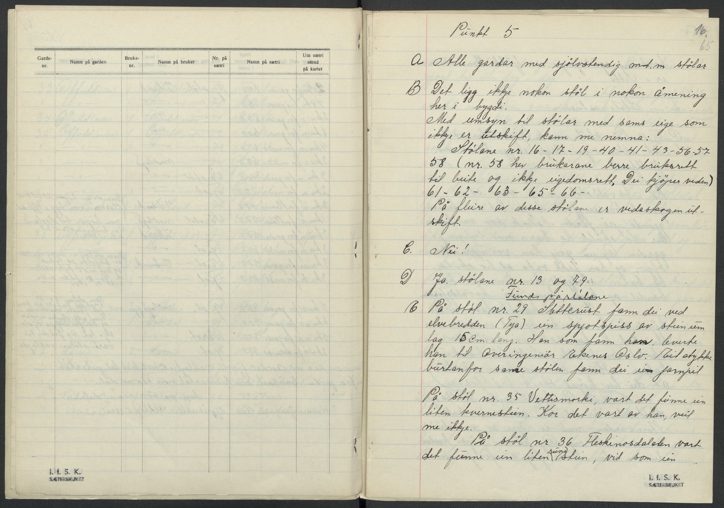 Instituttet for sammenlignende kulturforskning, AV/RA-PA-0424/F/Fc/L0011/0001: Eske B11: / Sogn og Fjordane (perm XXVIII), 1934-1935, p. 65