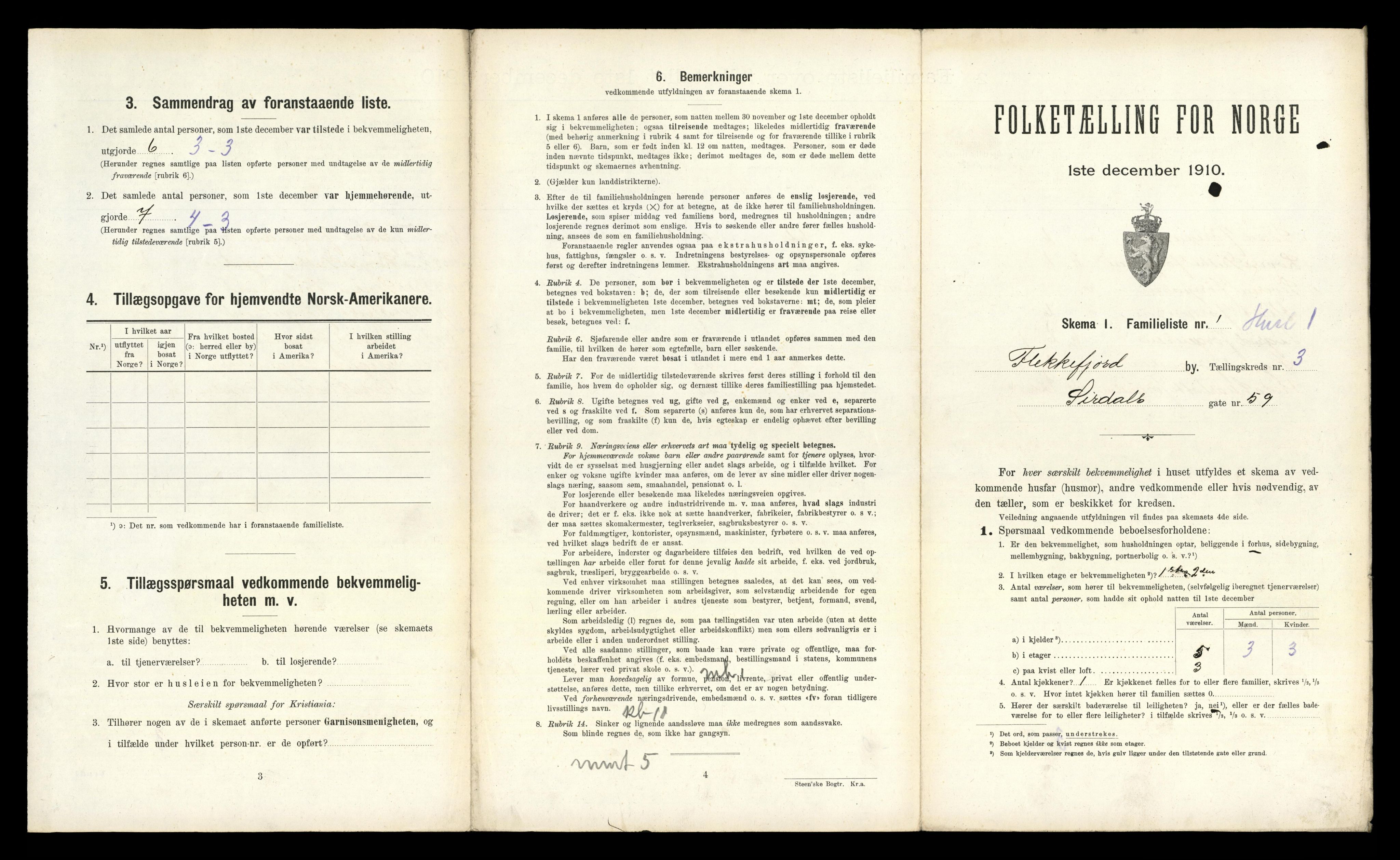 RA, 1910 census for Flekkefjord, 1910, p. 306