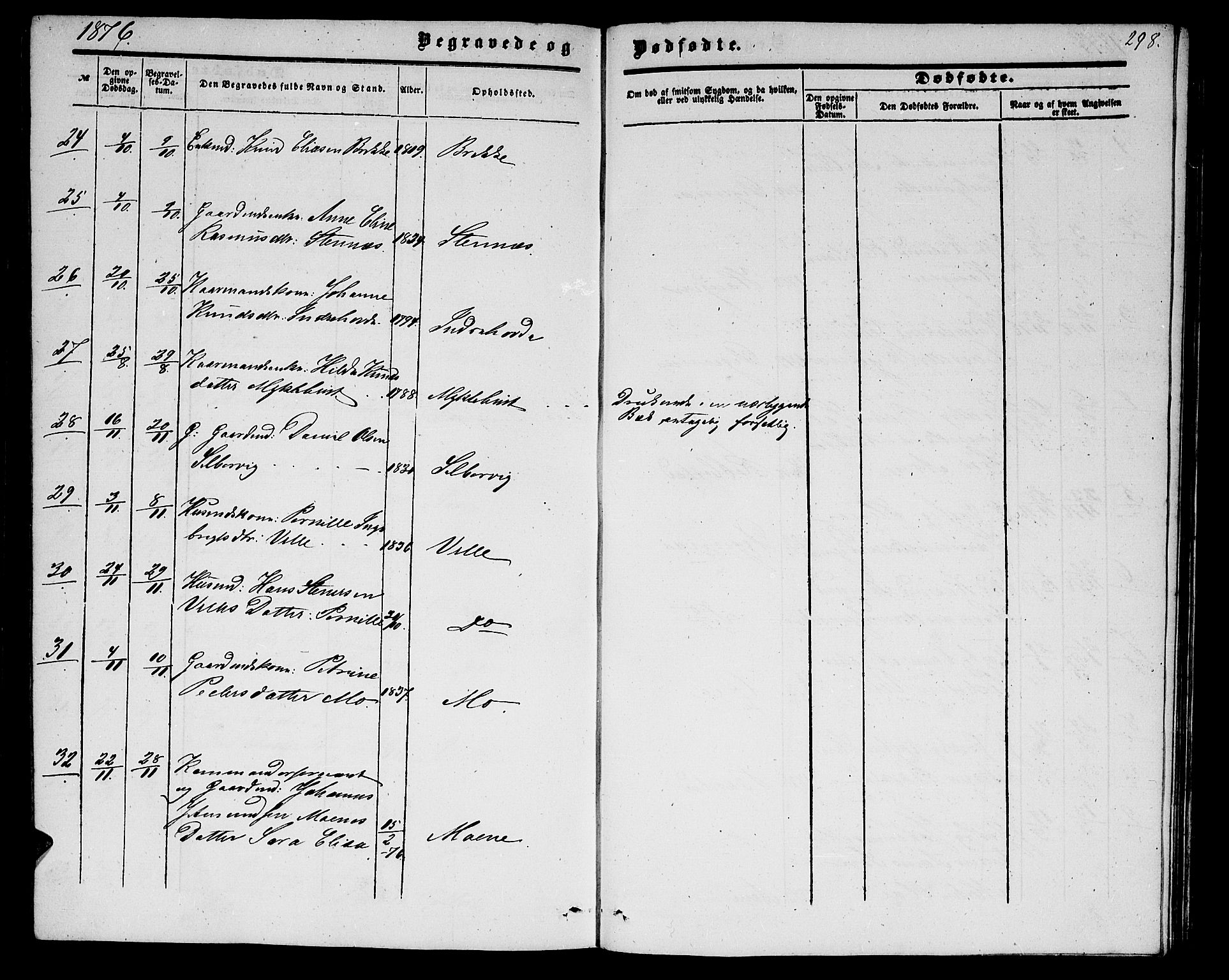 Ministerialprotokoller, klokkerbøker og fødselsregistre - Møre og Romsdal, AV/SAT-A-1454/513/L0188: Parish register (copy) no. 513C02, 1865-1882, p. 298