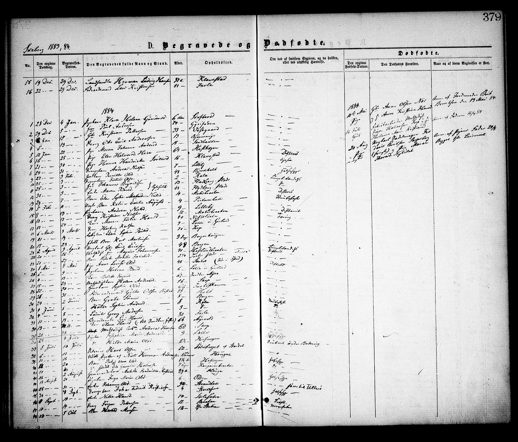 Skjeberg prestekontor Kirkebøker, SAO/A-10923/F/Fa/L0008: Parish register (official) no. I 8, 1869-1885, p. 379