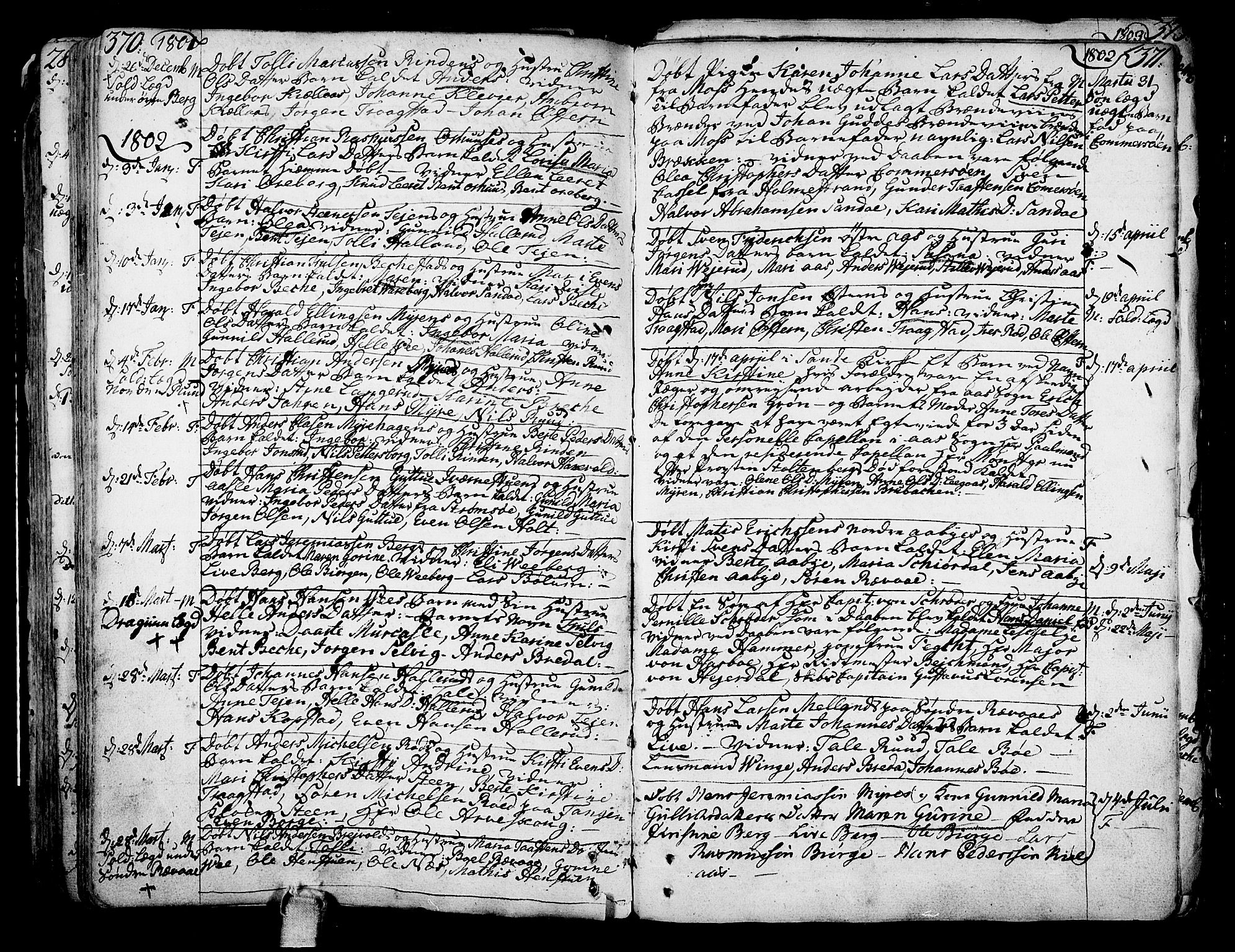 Sande Kirkebøker, SAKO/A-53/F/Fa/L0001: Parish register (official) no. 1, 1753-1803, p. 370-371