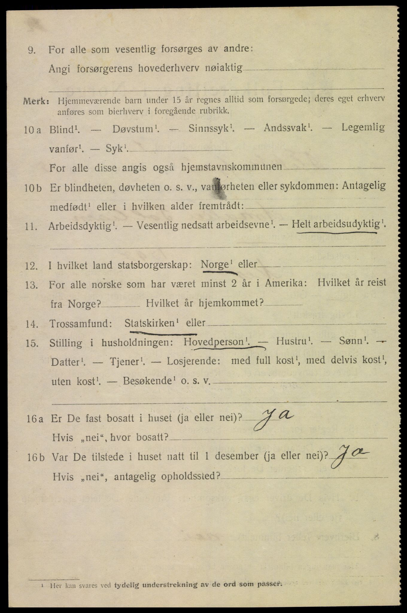 SAK, 1920 census for Flekkefjord, 1920, p. 5455