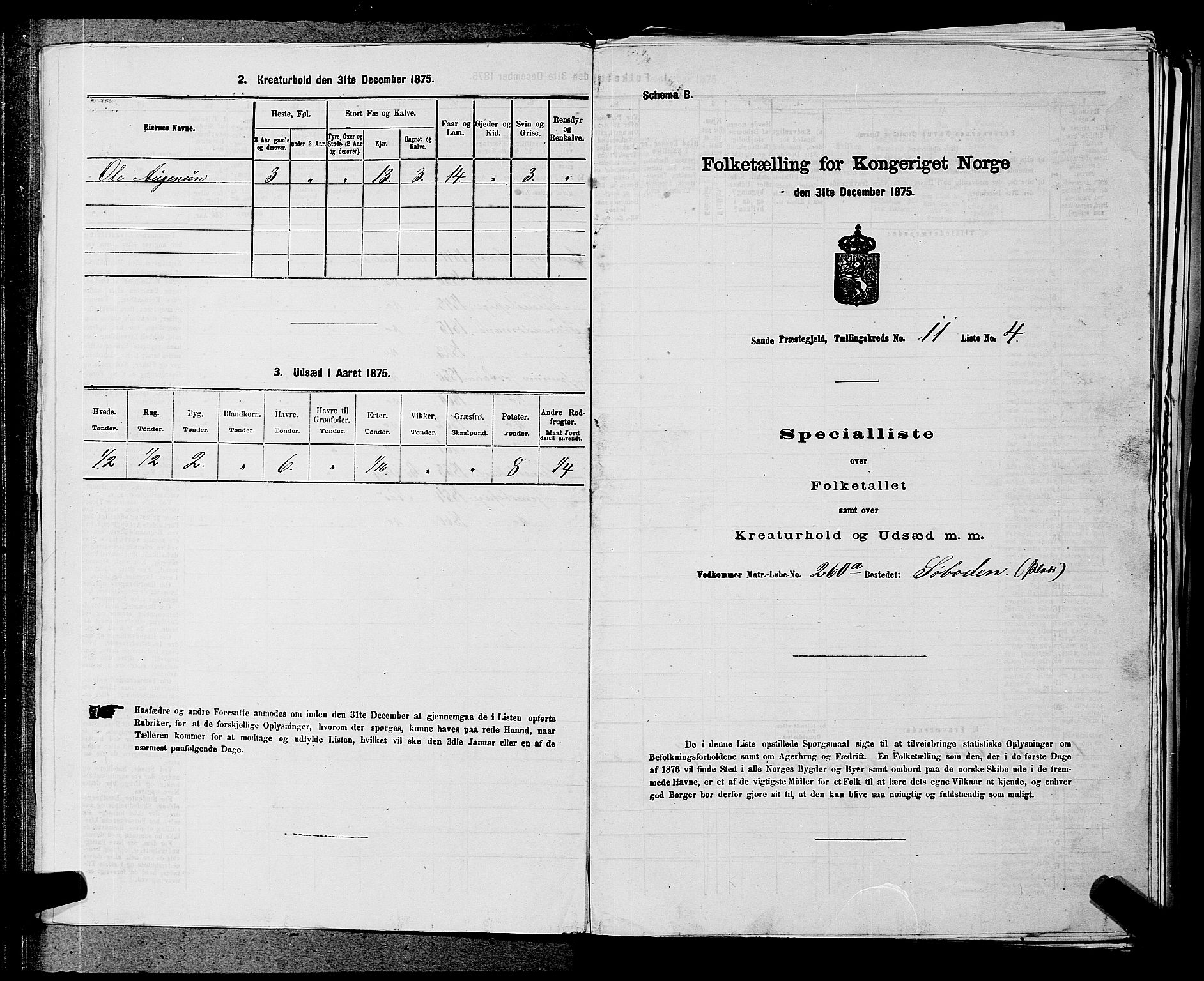 SAKO, 1875 census for 0822P Sauherad, 1875, p. 1313