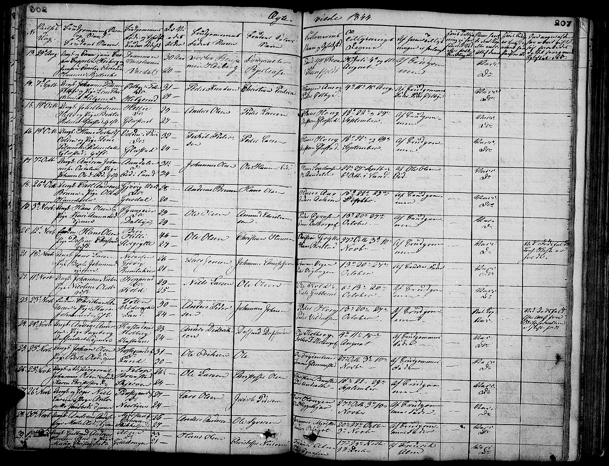 Vardal prestekontor, AV/SAH-PREST-100/H/Ha/Hab/L0004: Parish register (copy) no. 4, 1831-1853, p. 207