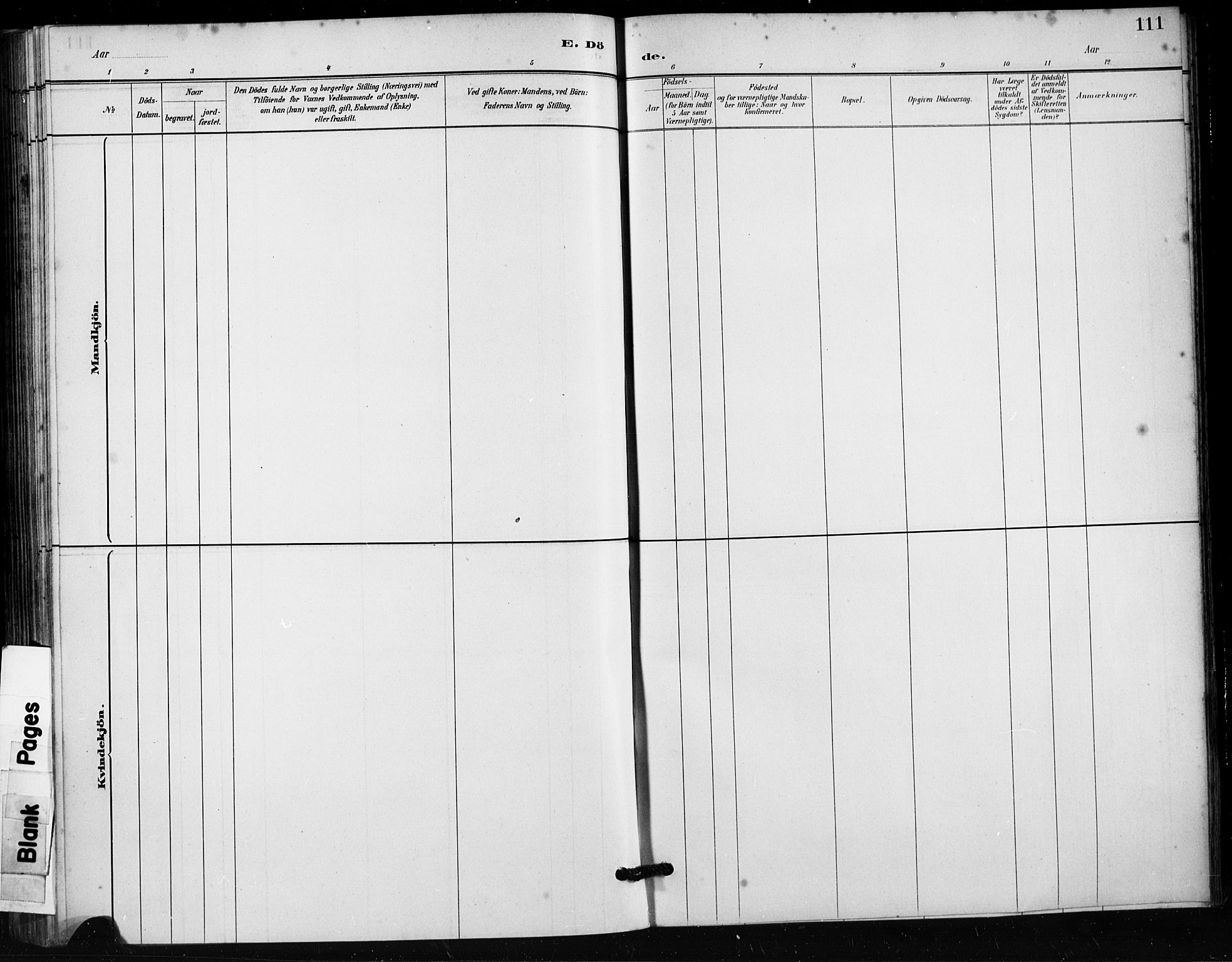 Håland sokneprestkontor, AV/SAST-A-101802/001/30BA/L0011: Parish register (official) no. A 10, 1883-1900, p. 111